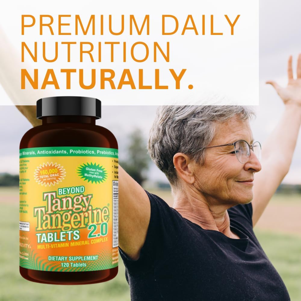 Youngevity Beyond Tangy Tangerine 2.0: Natural Multi-Vitamin & Mineral Complex, 120 Tablets