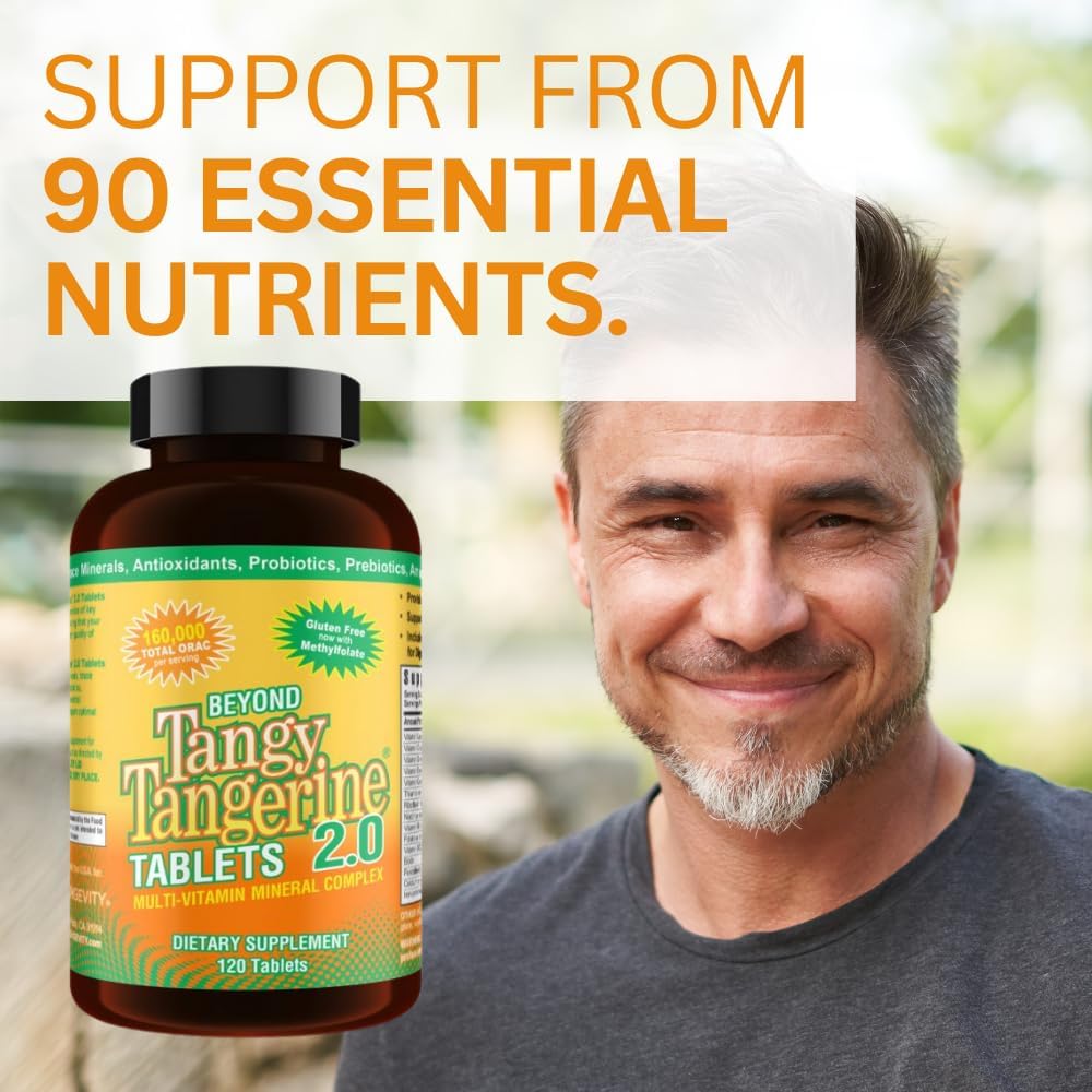 Youngevity Beyond Tangy Tangerine 2.0: Natural Multi-Vitamin & Mineral Complex, 120 Tablets
