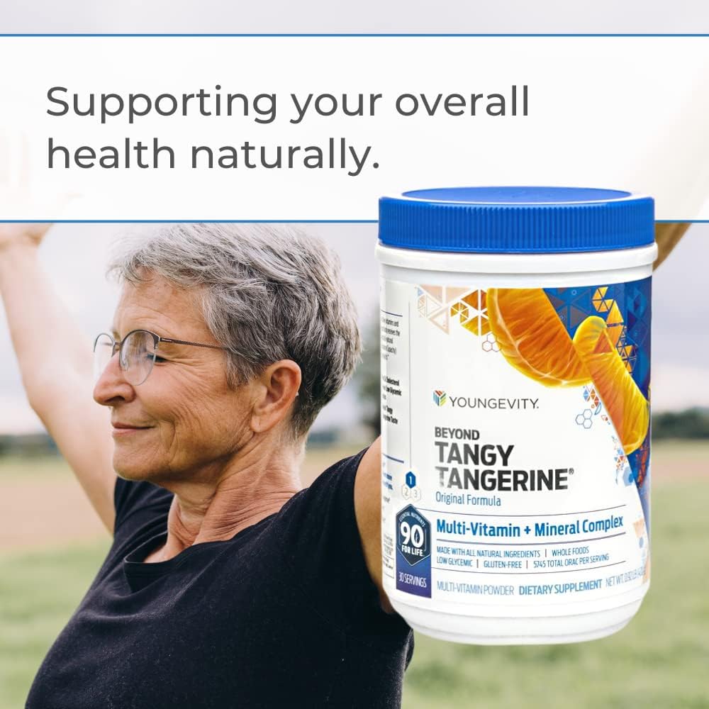 Youngevity Beyond Tangy Tangerine Original Formula - Natural Whole Foods | Multi-Vitamin & Mineral Complex | 5,745 ORAC | 3 Pack