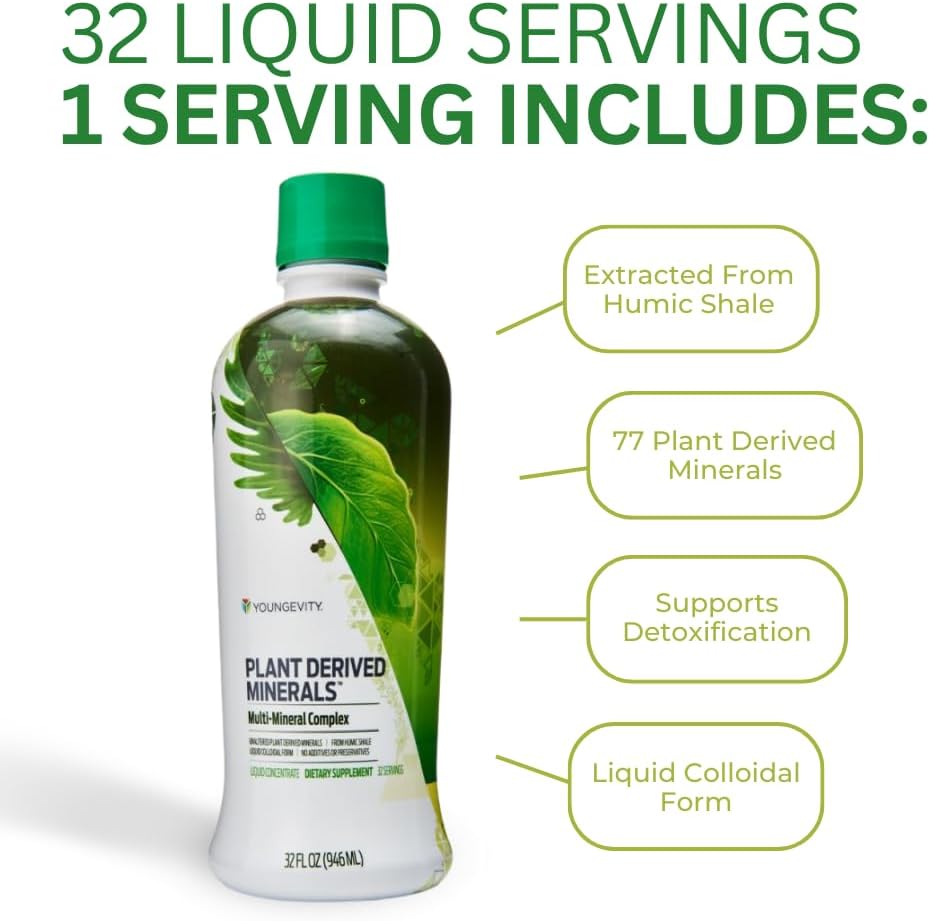 Youngevity Humic Shale Plant Derived Minerals Liquid Complex - 32 Servings - 32oz