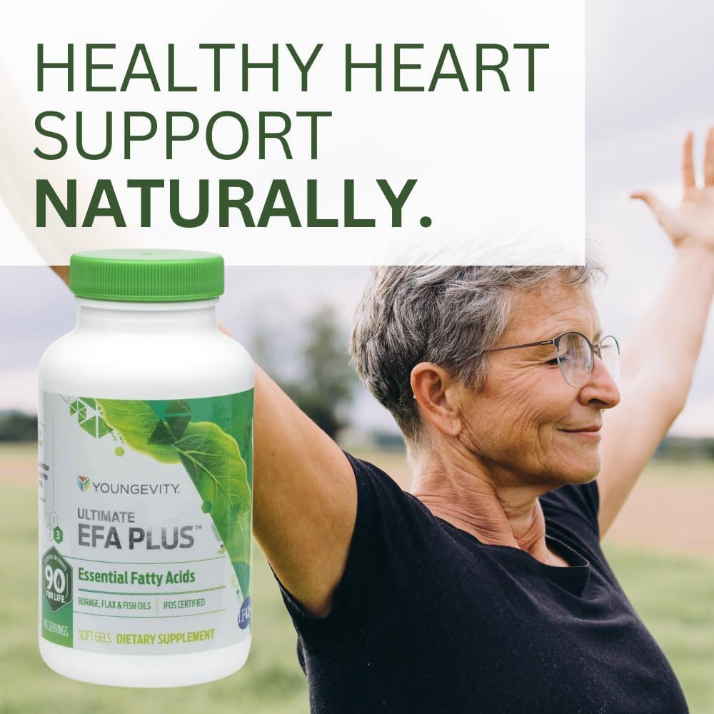 Youngevity Ultimate EFA Plus: Balanced Fish Oil Formula, 90 Soft Gels - Essential Fatty Acids Supplement