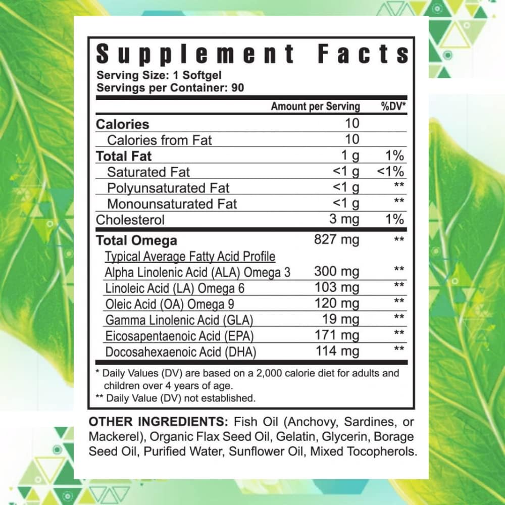 Youngevity Ultimate EFA Plus Soft Gels - Balanced Fish Oil Supplement for Heart, Brain, Joint, Skin Health - Omega-3, Omega-6, Omega-9 for Optimal Support