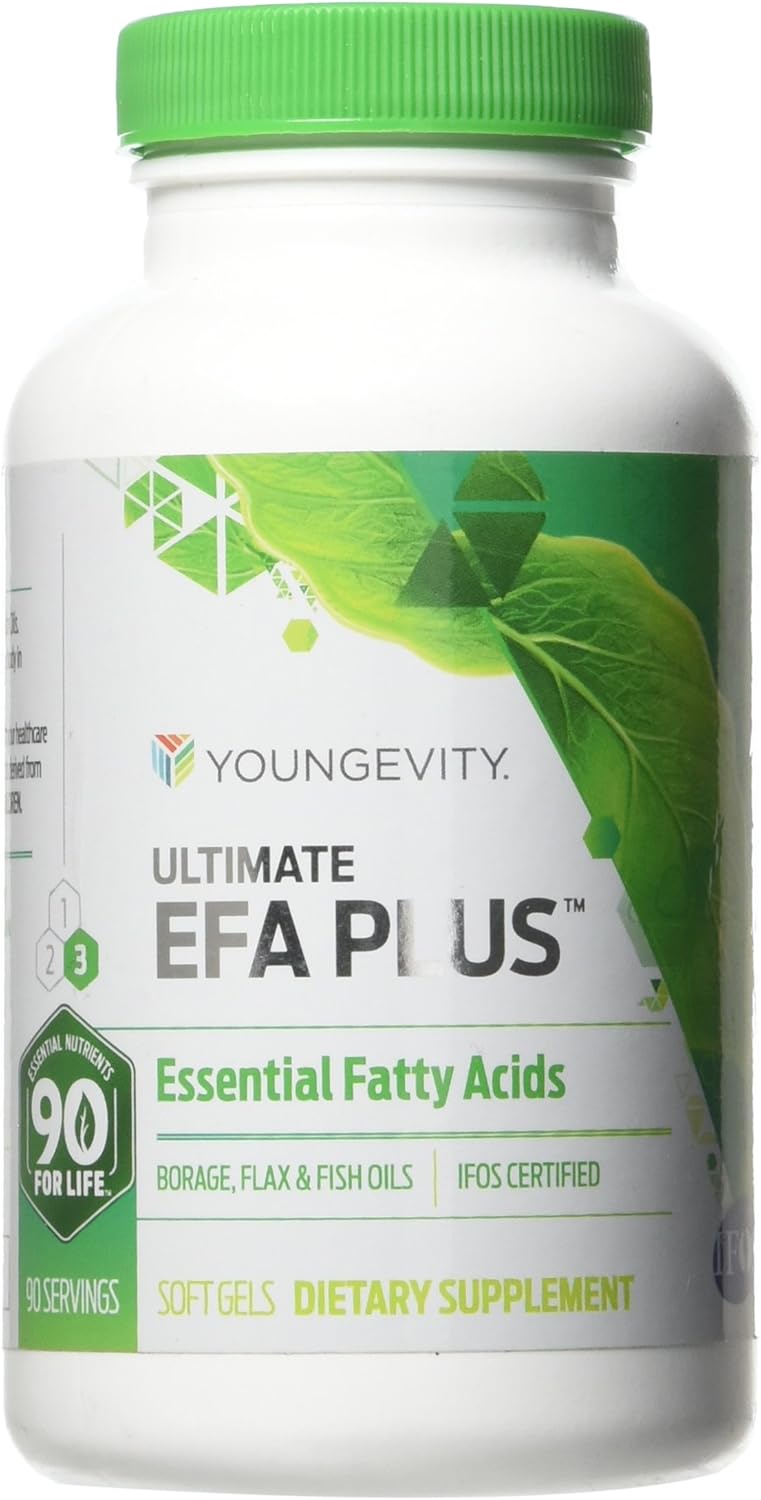 Youngevity Ultimate EFA Plus Soft Gels - Balanced Fish Oil Supplement for Heart, Brain, Joint, Skin Health - Omega-3, Omega-6, Omega-9 for Optimal Support