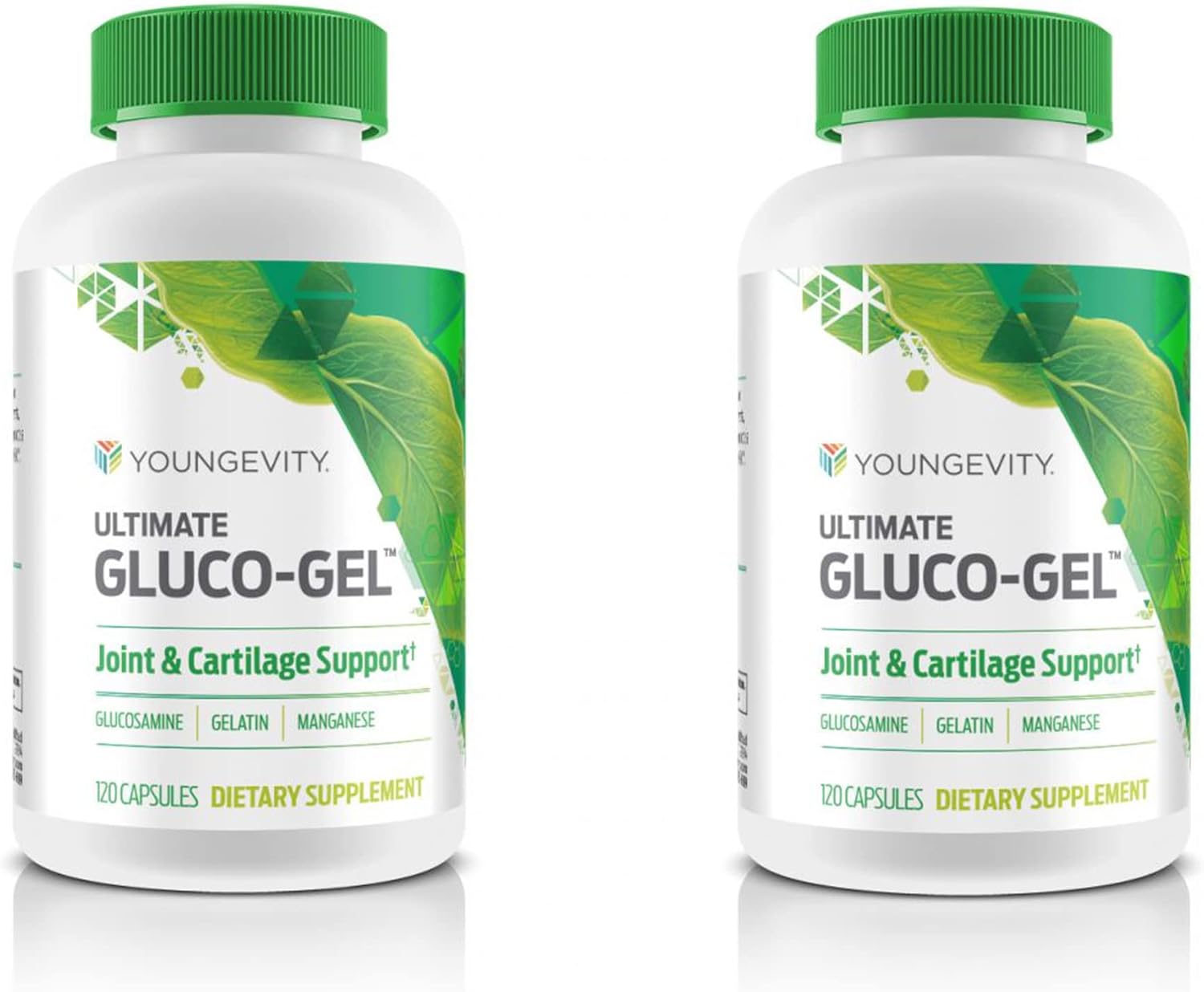 Youngevity Ultimate Gluco-Gel Supplement for Joint, Tendon, Bone & Cartilage Health - Glucosamine, Gelatin, Manganese - 2 Bottles