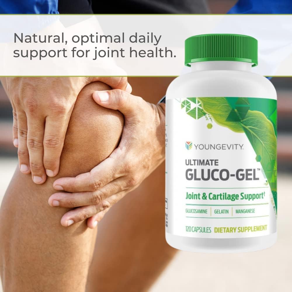 Youngevity Ultimate Gluco-Gel Supplement for Joint, Tendon, Bone & Cartilage Health - Glucosamine, Gelatin, Manganese - 2 Bottles