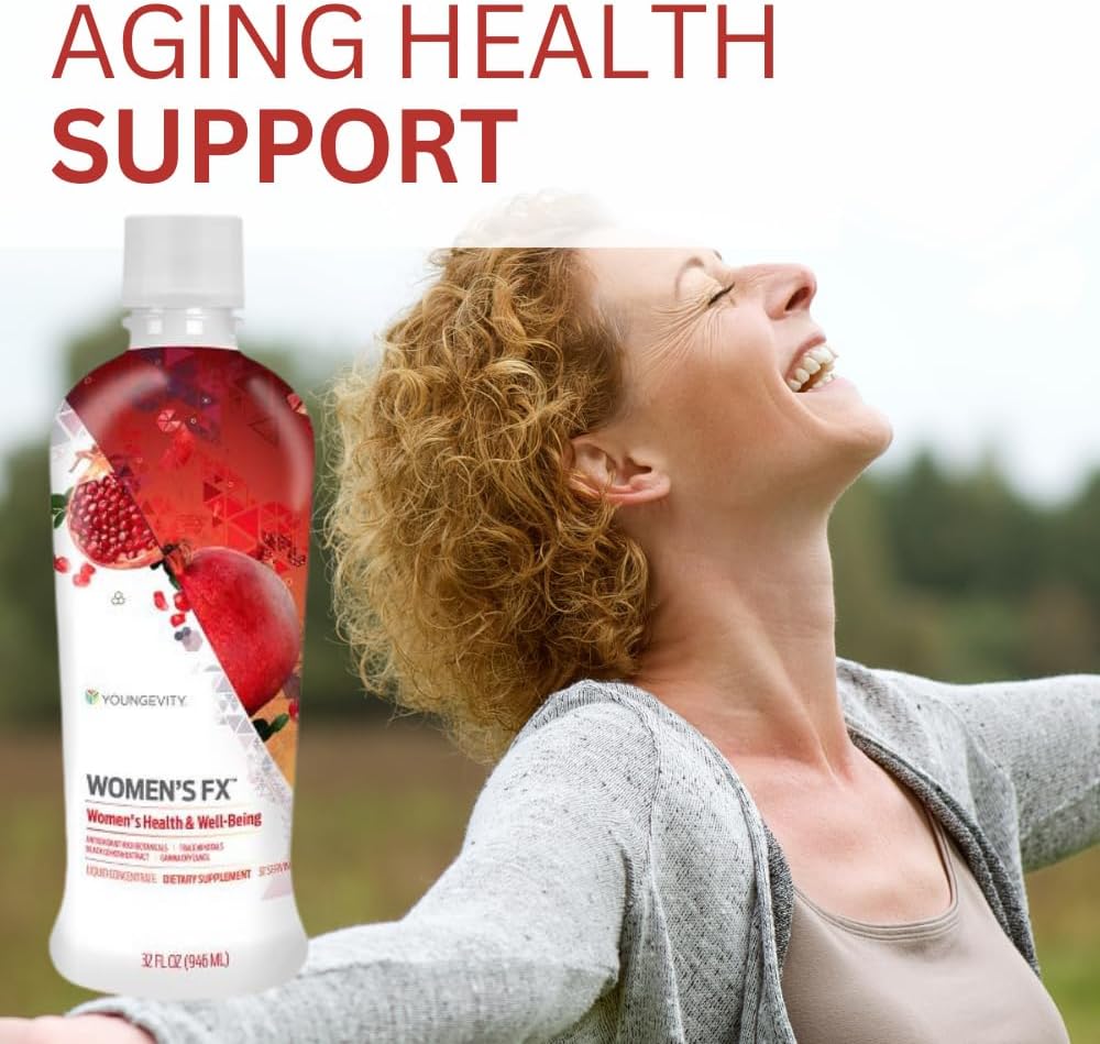 Youngevity Women's FX with Black Cohosh - 32 Oz Natural Supplement Drink for Menopause Relief and Essential Women's Vitamins