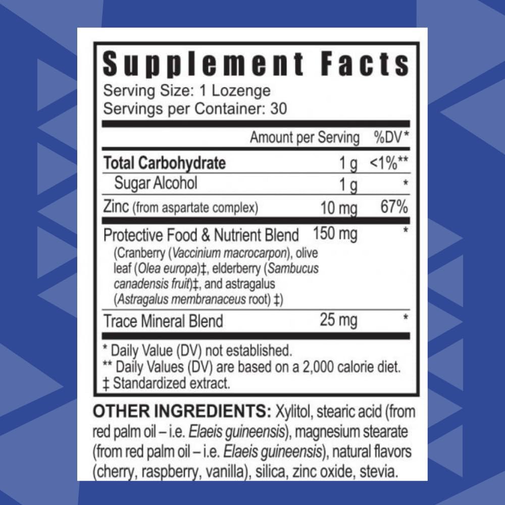 Youngevity Zinc Fx Chewable Lozenges - Immune Support with Trace Minerals, Elderberry, and Astragalus - Highly Absorbable - Delicious - 120 Count