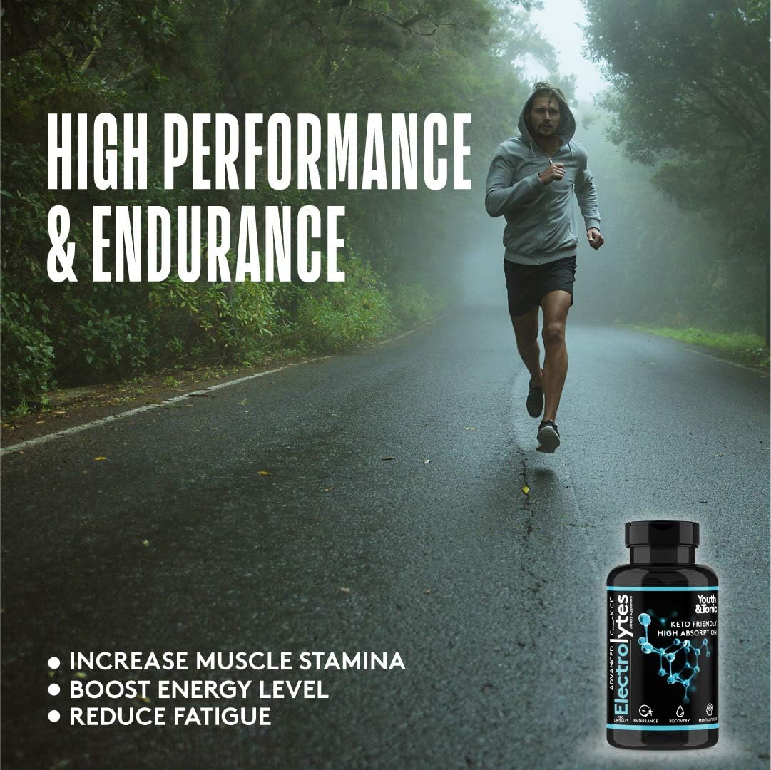 Youth & Tonic Electrolyte Supplement Pills with High Absorption for Endurance and Recovery