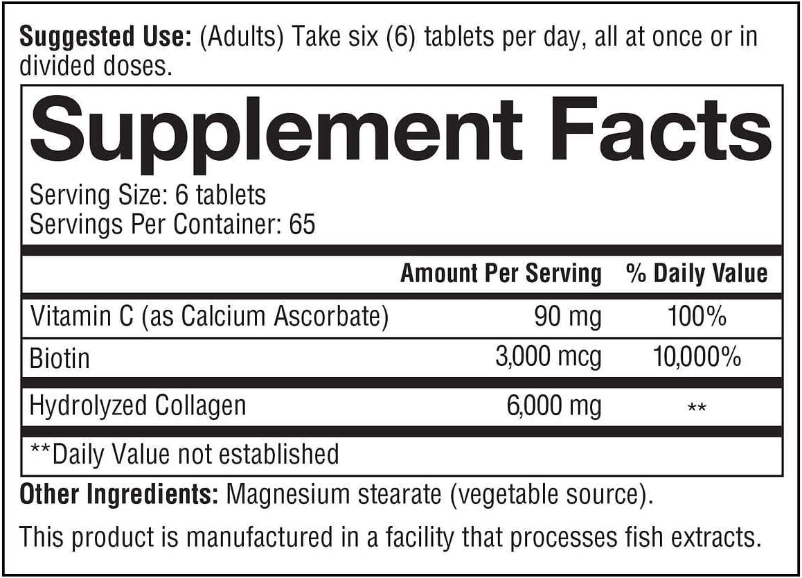 youtheory Collagen Advanced Formula 1, 2, 3 - 390 Tablets - Skin, Hair, Nail Support
