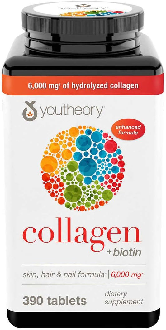 youtheory Collagen Advanced Formula 1, 2, & 3 Tablets - 390 Count in 1 Pack