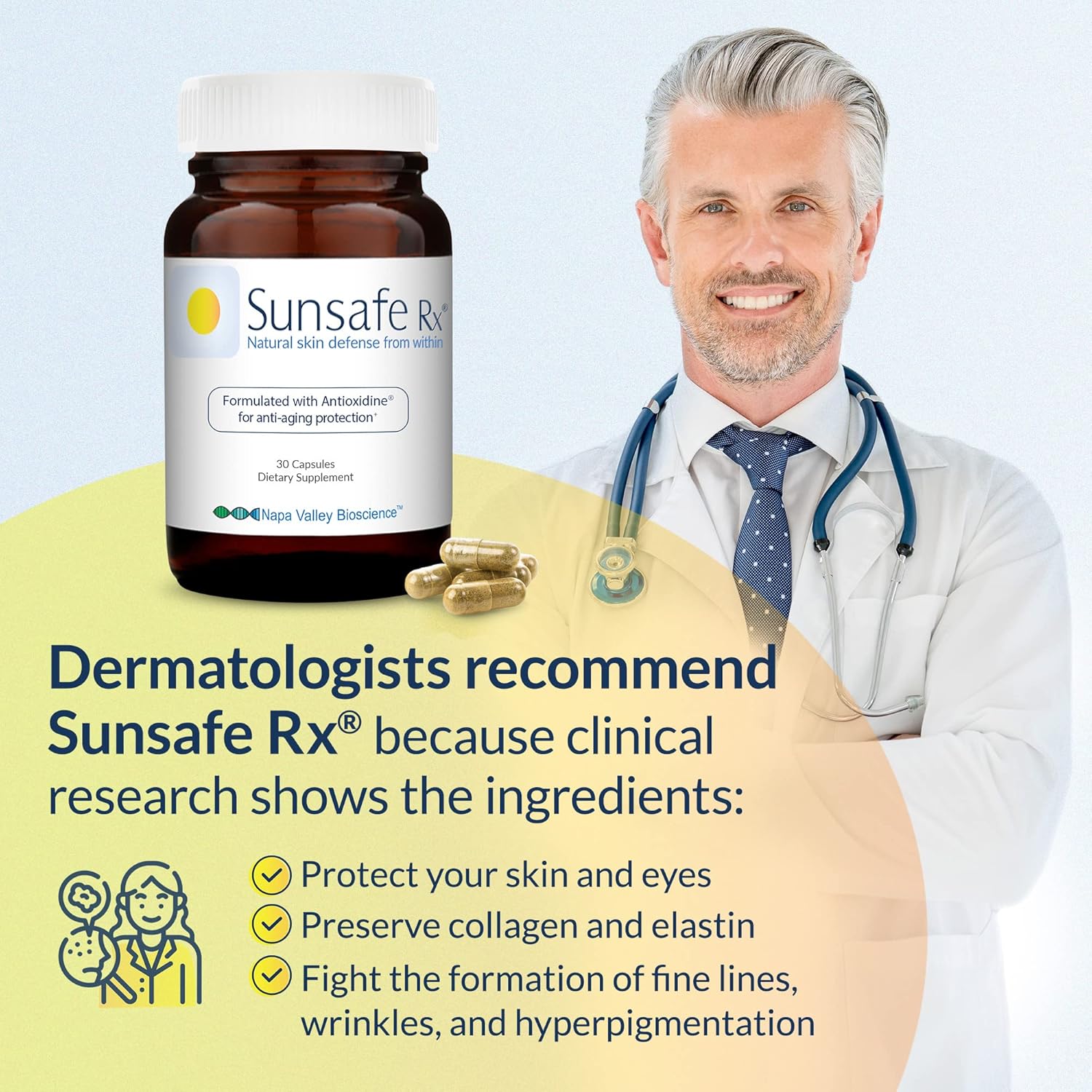 Youthful Appearance & Eye Health Supplement with Antioxidants, Vitamins, Minerals, 250mg Polypodium Leucotomos (30 Capsules)