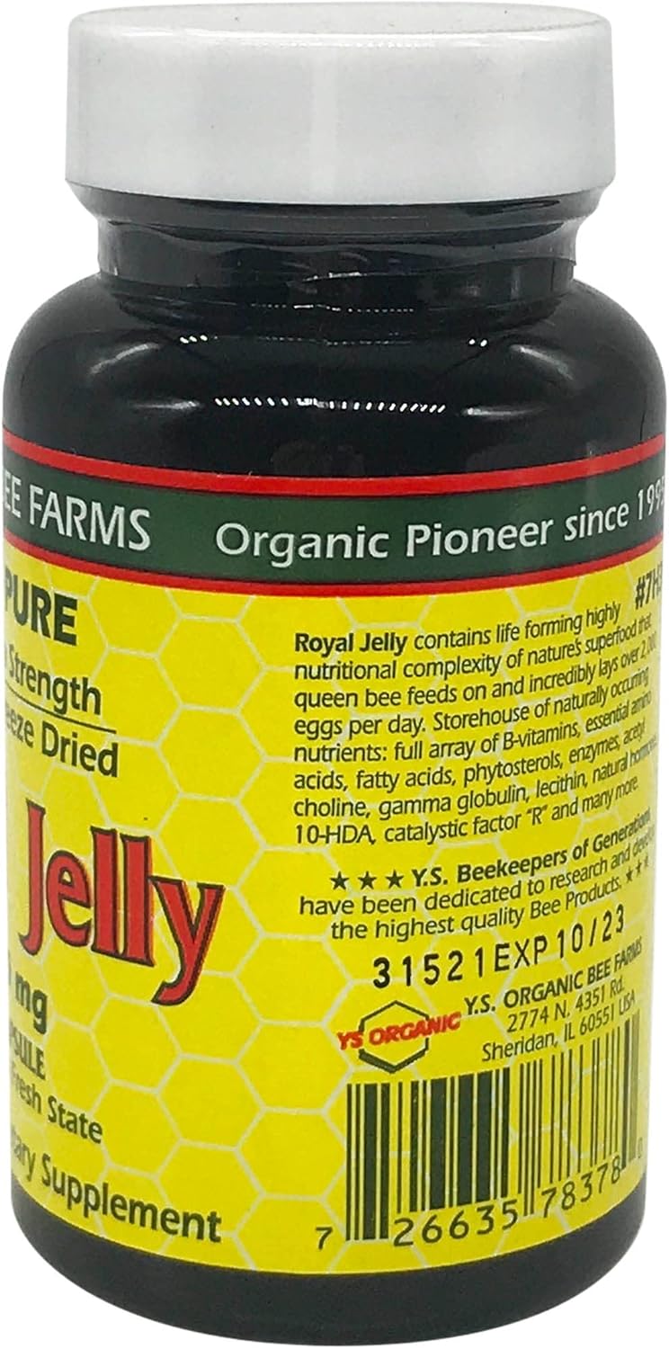 YS Eco Bee Farms Pure Royal Jelly Capsules - 35 Count - YS BEE Farms