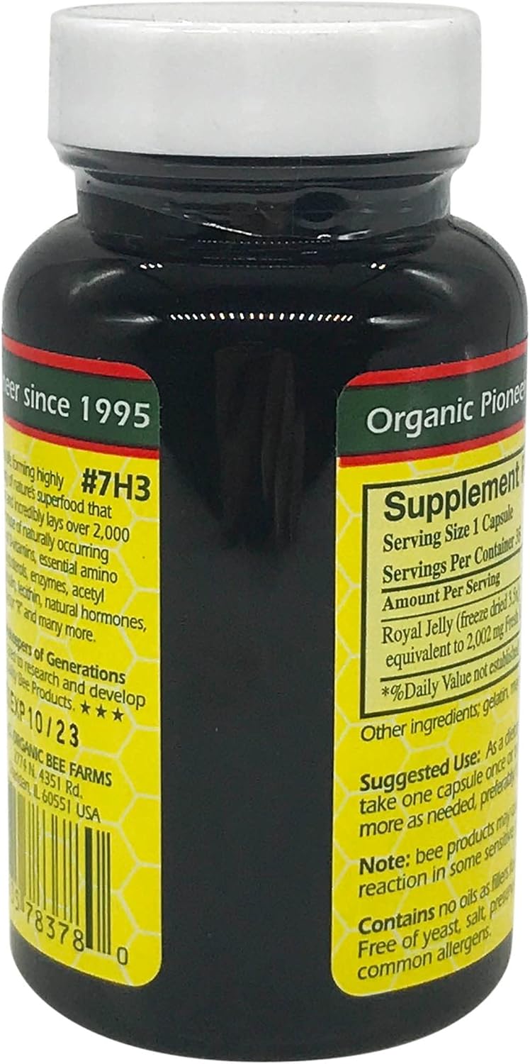 YS Eco Bee Farms Pure Royal Jelly Capsules - 35 Count - YS BEE Farms