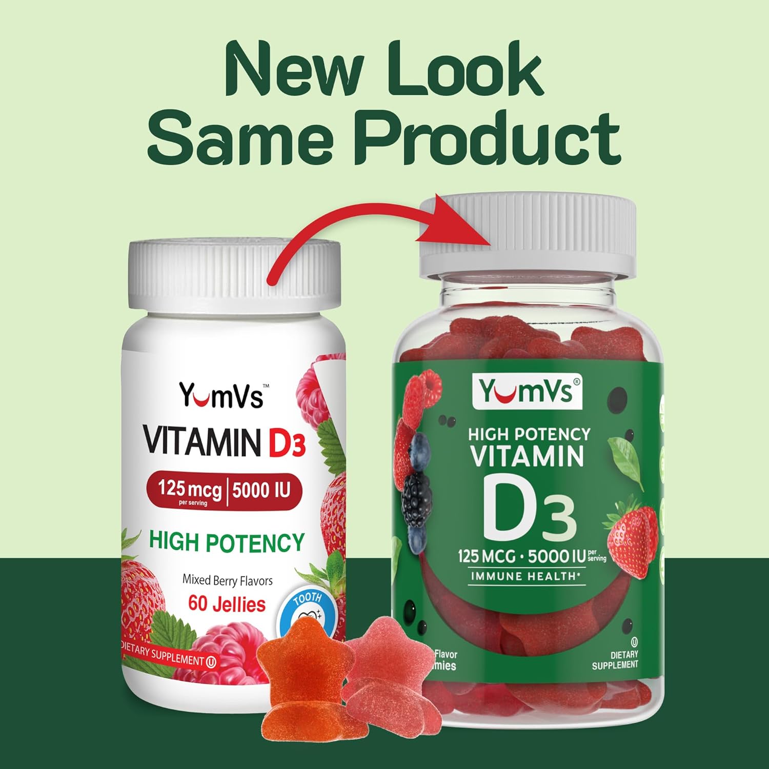YUM-V'S High Potency Vitamin D3 Gummies 5000 IU - Berry Flavor - Vegetarian Kosher Halal - Gluten Free - 120 Count - Vitamin D Gummies for Adults