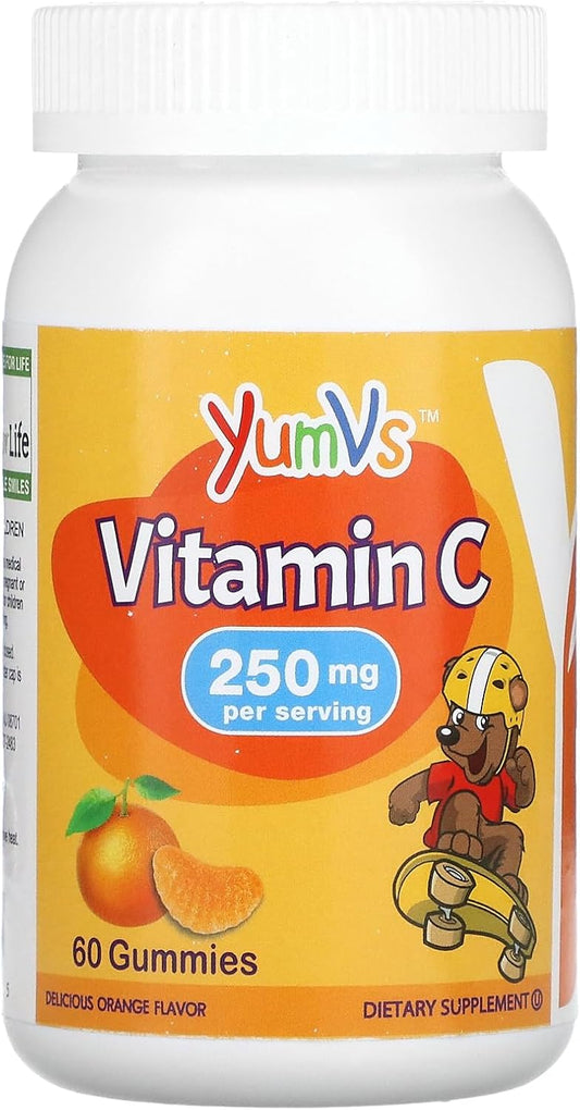 YumV's Kids Vitamin C Gummies - Delicious Orange Flavor, 250mg (60 Count)