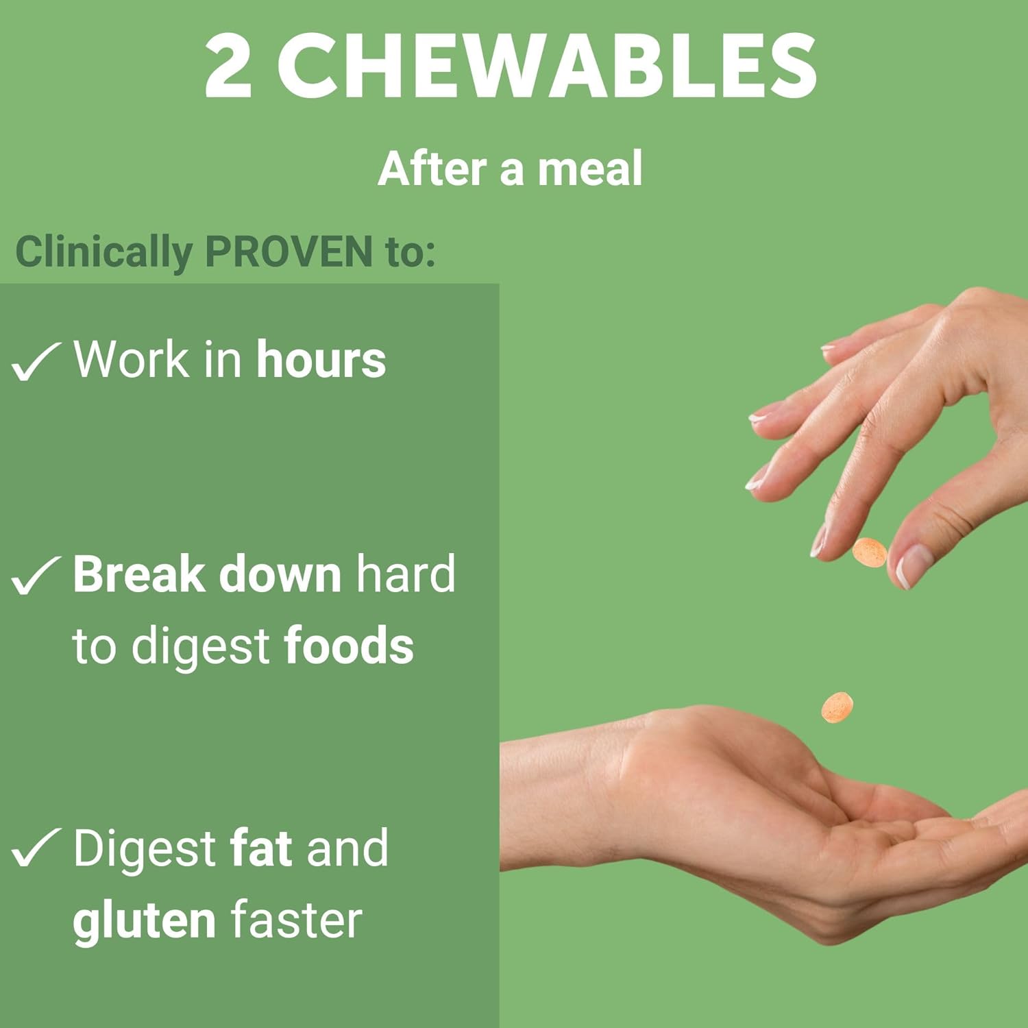 Yuve Papaya Digestive Enzymes Candy - Vegan, Non-GMO - Supports Digestion, Detox, Bloating & Gas Relief - Sugar-Free Chewables (2 Pack of 90ct)