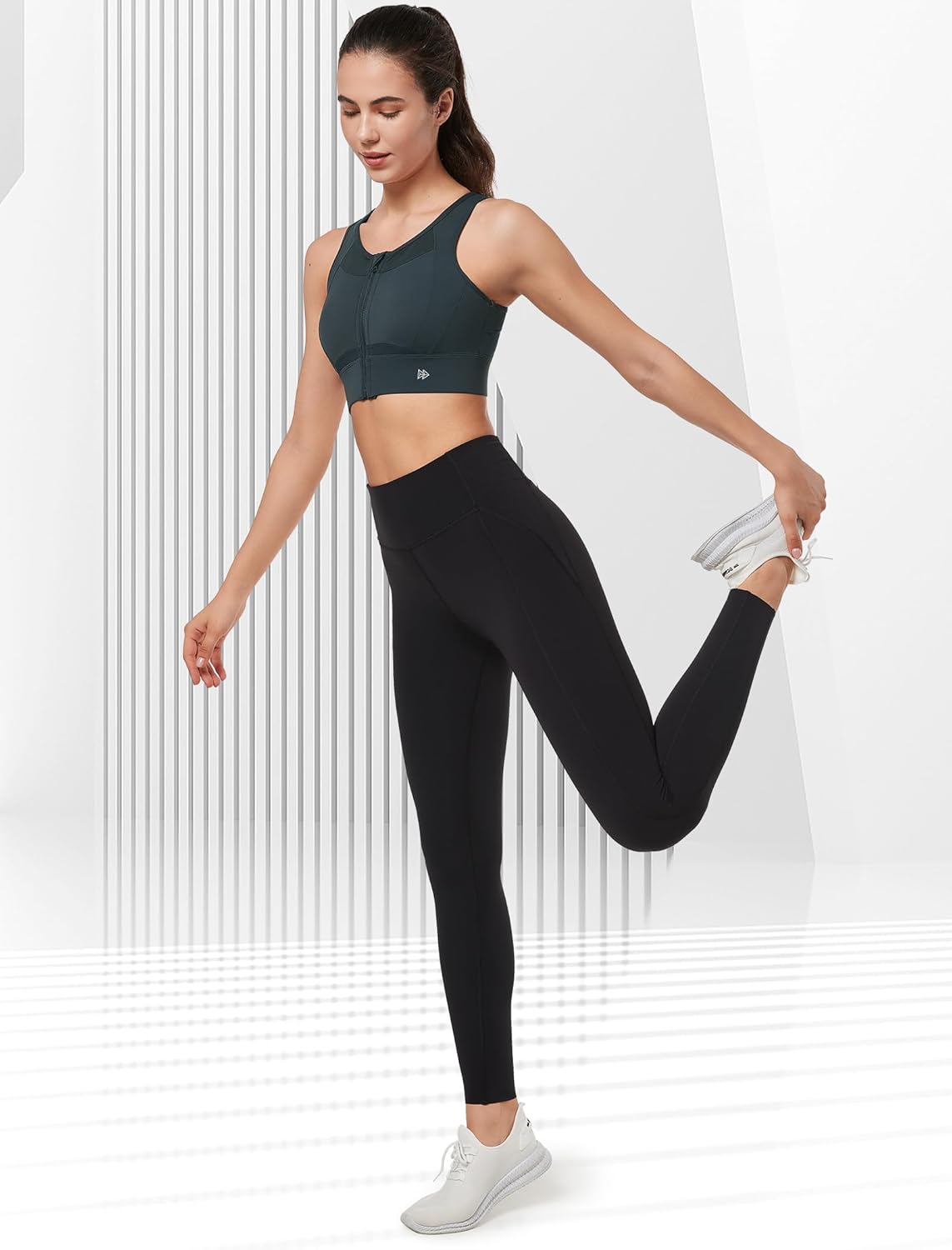 Yvette Zip Front High Impact Sports Bra for Women with Large Bust - Ideal for Running and Workouts, Offers High Support