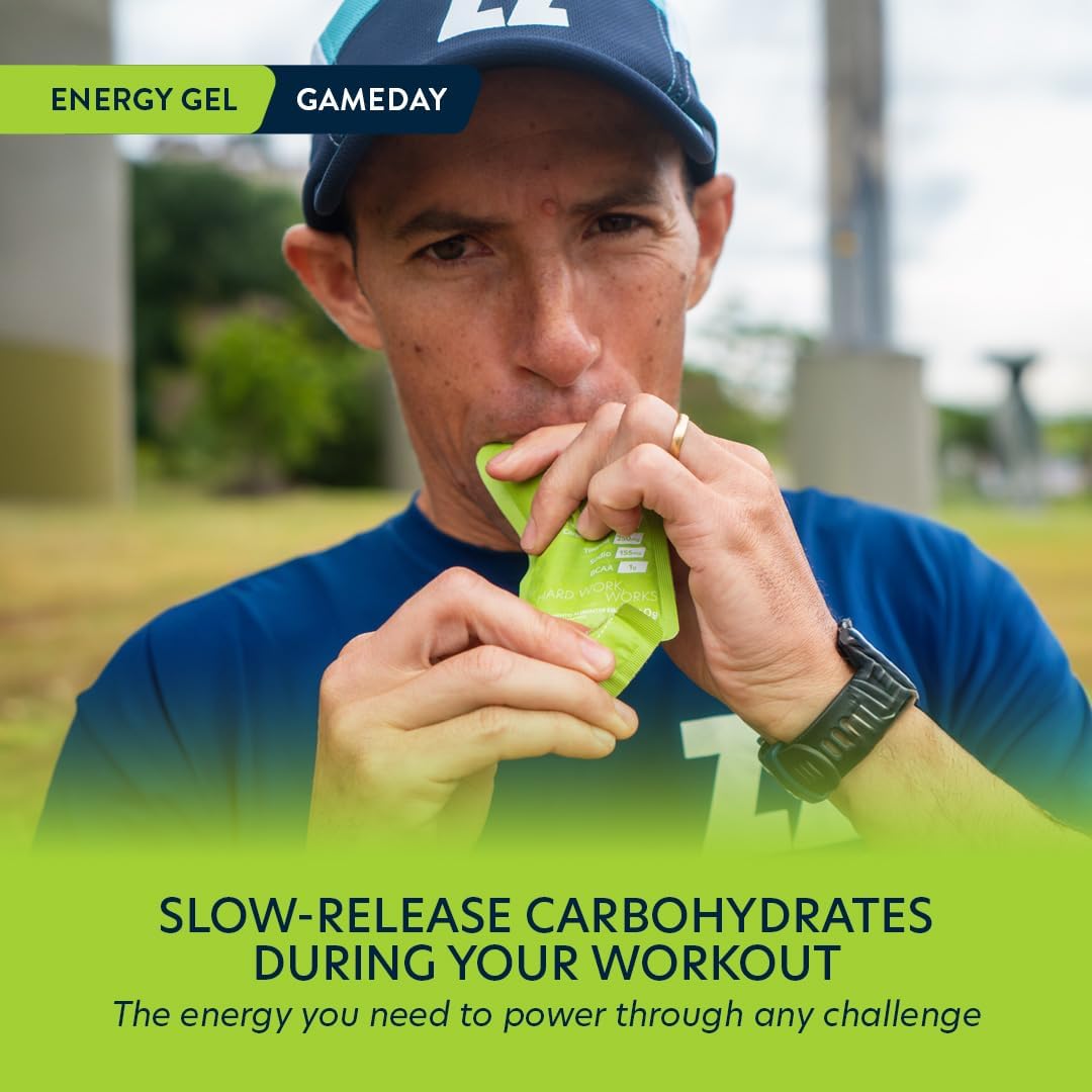 Z2 Pineapple Mint Energy Gel Performance - 25g Carb, 155mg Sodium, 1g BCAA, 250mg Taurine, Electrolytes, Boosts Endurance - 5-Pack