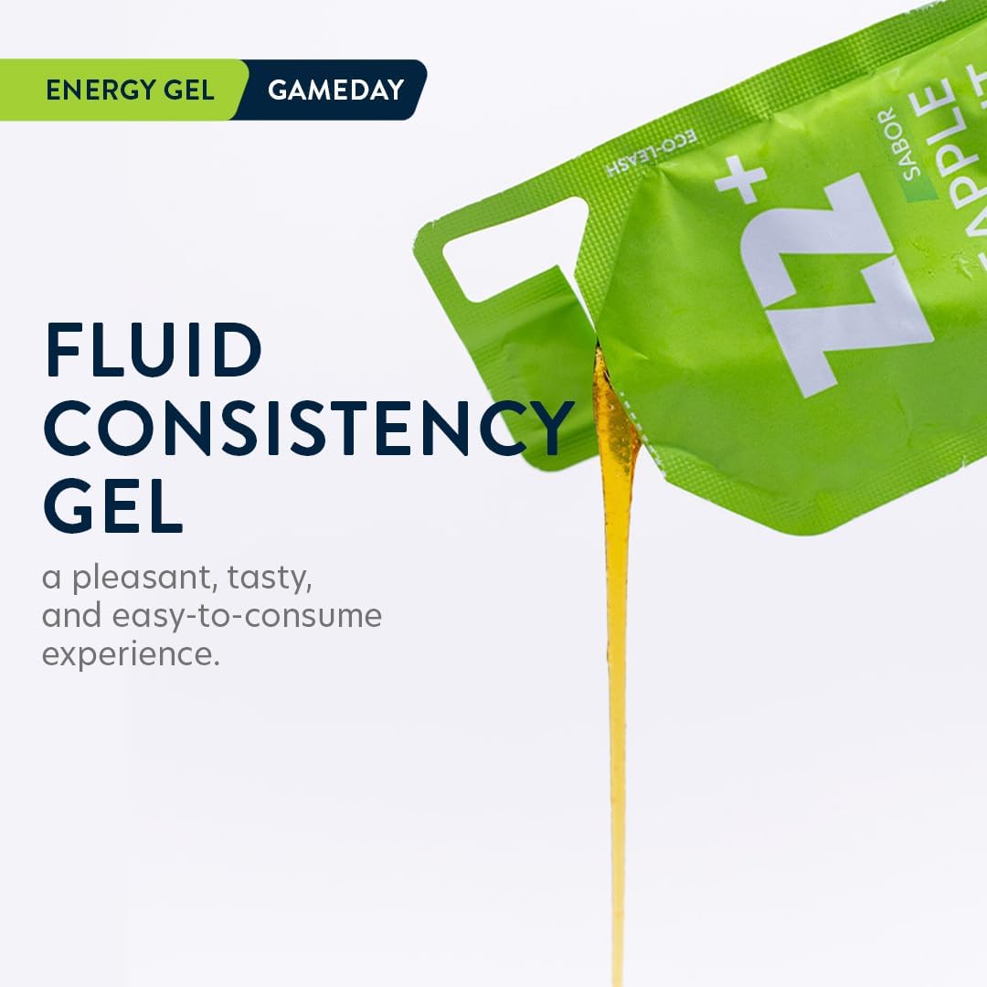 Z2 Pineapple Mint Energy Gel Performance - 25g Carb, 155mg Sodium, 1g BCAA, 250mg Taurine, Electrolytes, Boosts Endurance - 5-Pack