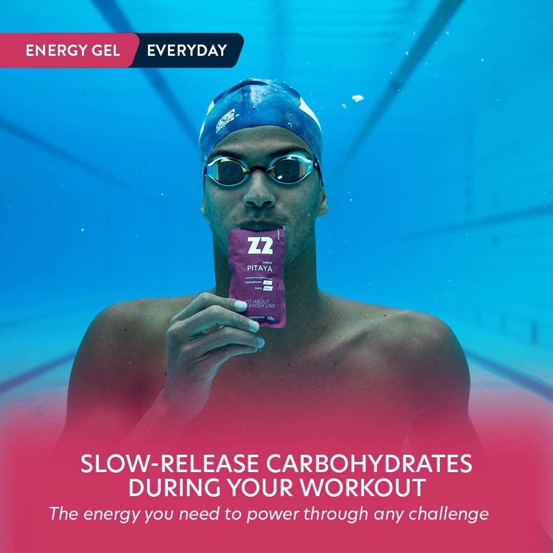Z2 Pitaya Energy Gel Performance: Carb, Sodium, Electrolytes for Endurance - 5 Pack for Running, Cycling & Sports