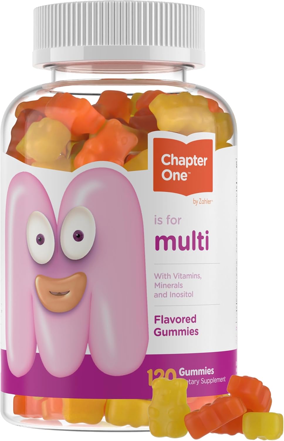 Zahler Chapter One Kids Multivitamin Gummies - 120 Flavored Gummies with 13 Essential Vitamins and Nutrients - Certified Kosher, Vitamin C, D3, Zinc - Delicious and Nutritious