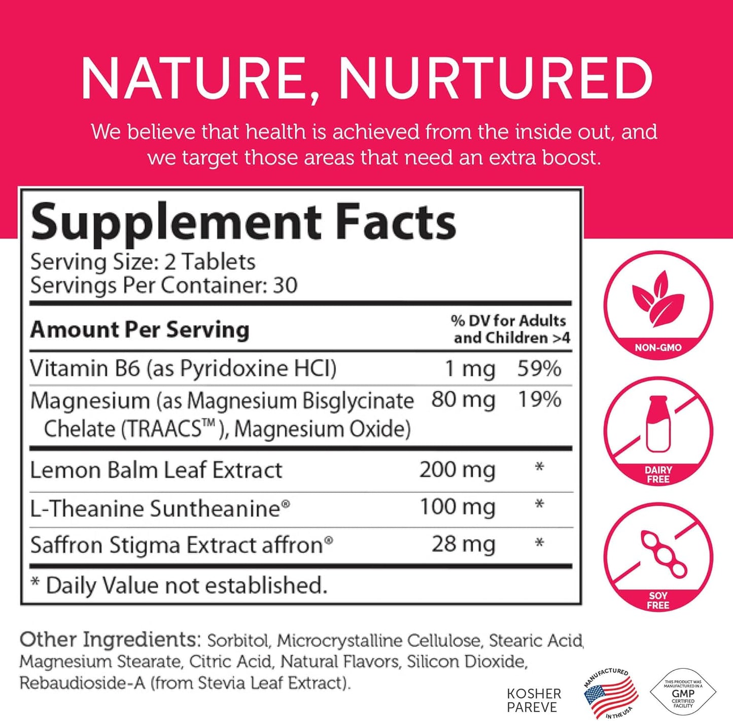 Zahler ChildCalm Fruit Punch Chewable Magnesium for Kids - Natural Calm & Mood Support - Calming Kids Magnesium Supplement, 60 Tablets