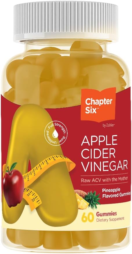 Zahler Kosher Apple Cider Vinegar Gummies - Detox & Gut Health Support - 60 Pineapple Flavored ACV Gummies for Men & Women