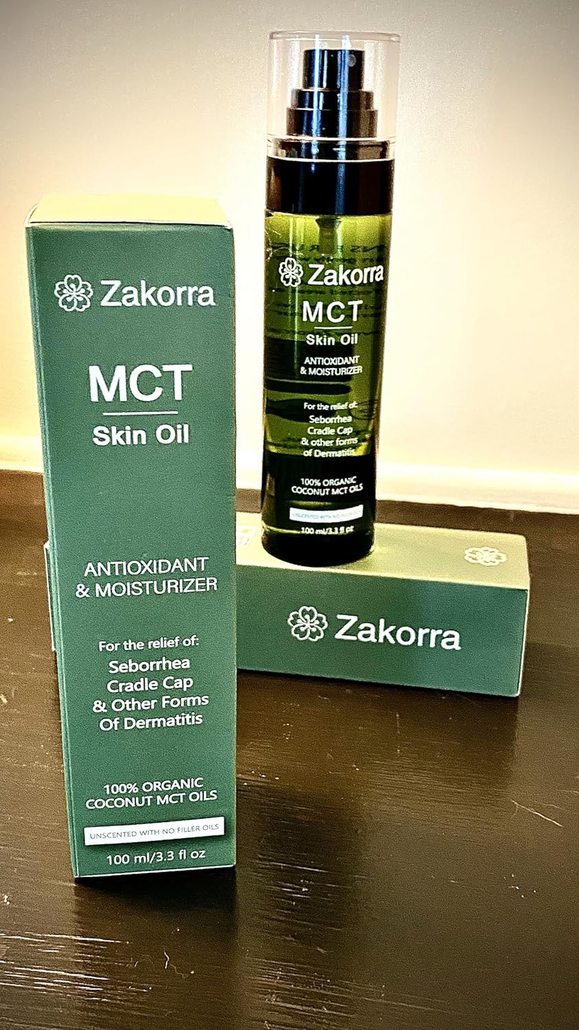 Zakorra MCT Skin Oil 3.3 Fl Oz - Premium Moisturizing Formula for Healthy Skin, Single Pack