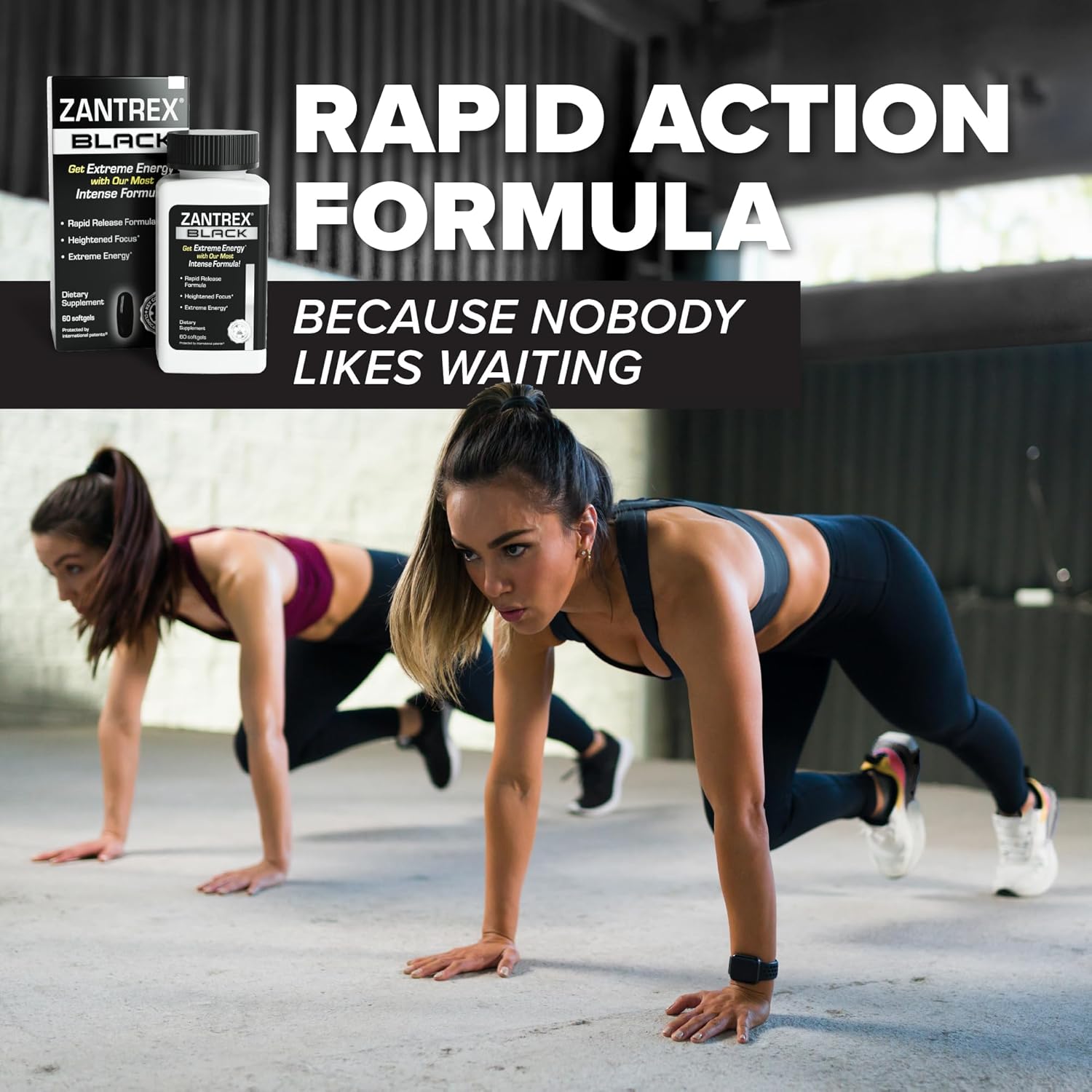 Zantrex Black Softgels - Natural Energy Boost, Metabolism Support, Appetite Control - 300MG Caffeine, Yerba Mate, Damiana, Guarana - 60 Count