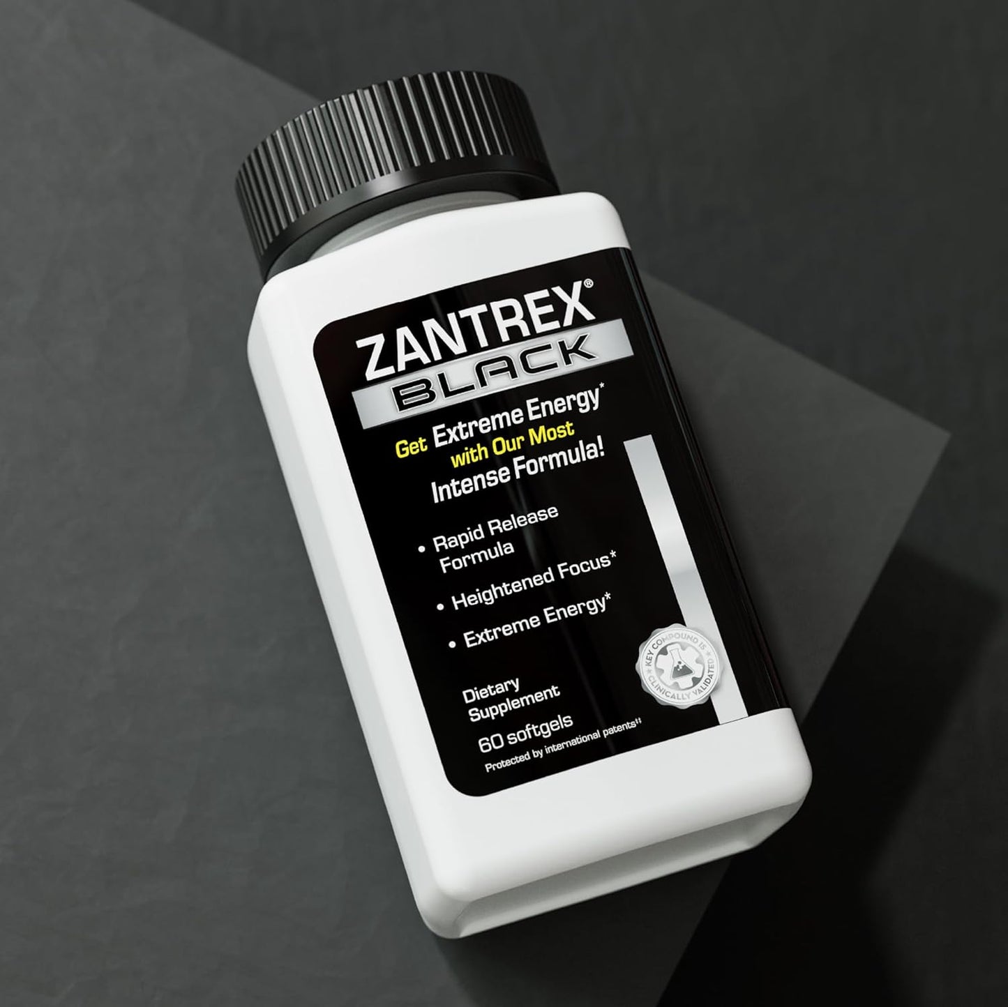 Zantrex Black Softgels - Natural Energy Boost, Metabolism Support, Appetite Control - 300MG Caffeine, Yerba Mate, Damiana, Guarana - 60 Count