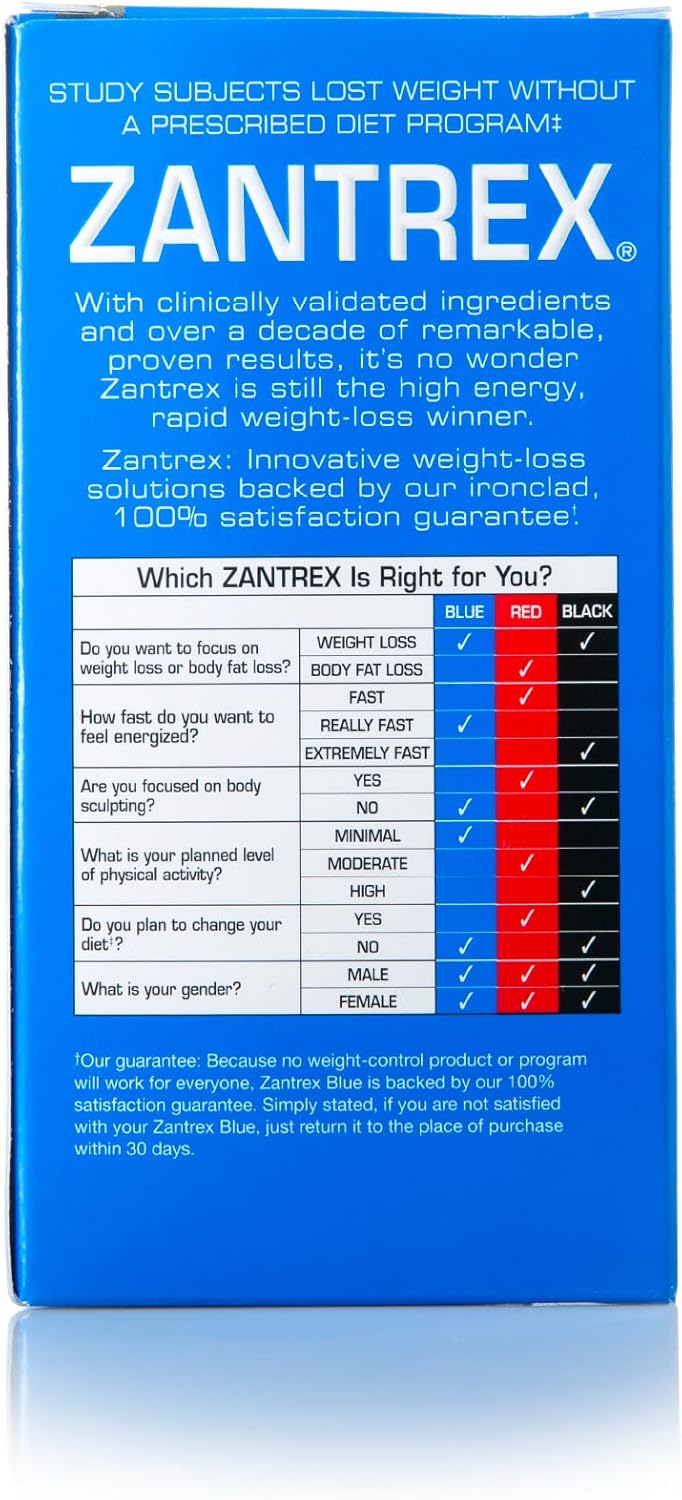 Zantrex Blue Weight Loss Supplement Pills - Dietary Supplements for Weight Loss - Energy Boost - 84 Count