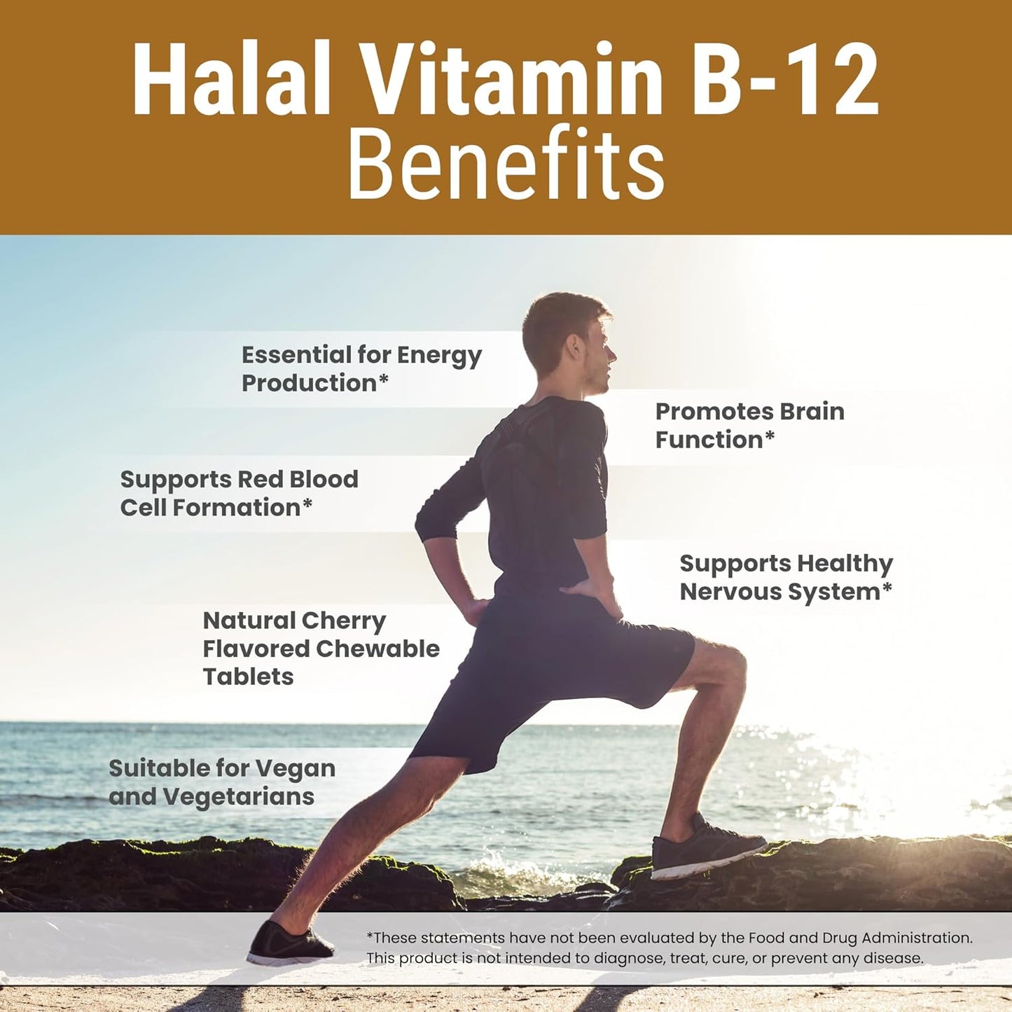 Zaytun Halal Vitamin B12 1000mcg for Energy, Metabolism, and Nervous System - Vegetarian Formula - Dairy-Free - 4 Months Supply - USA Made