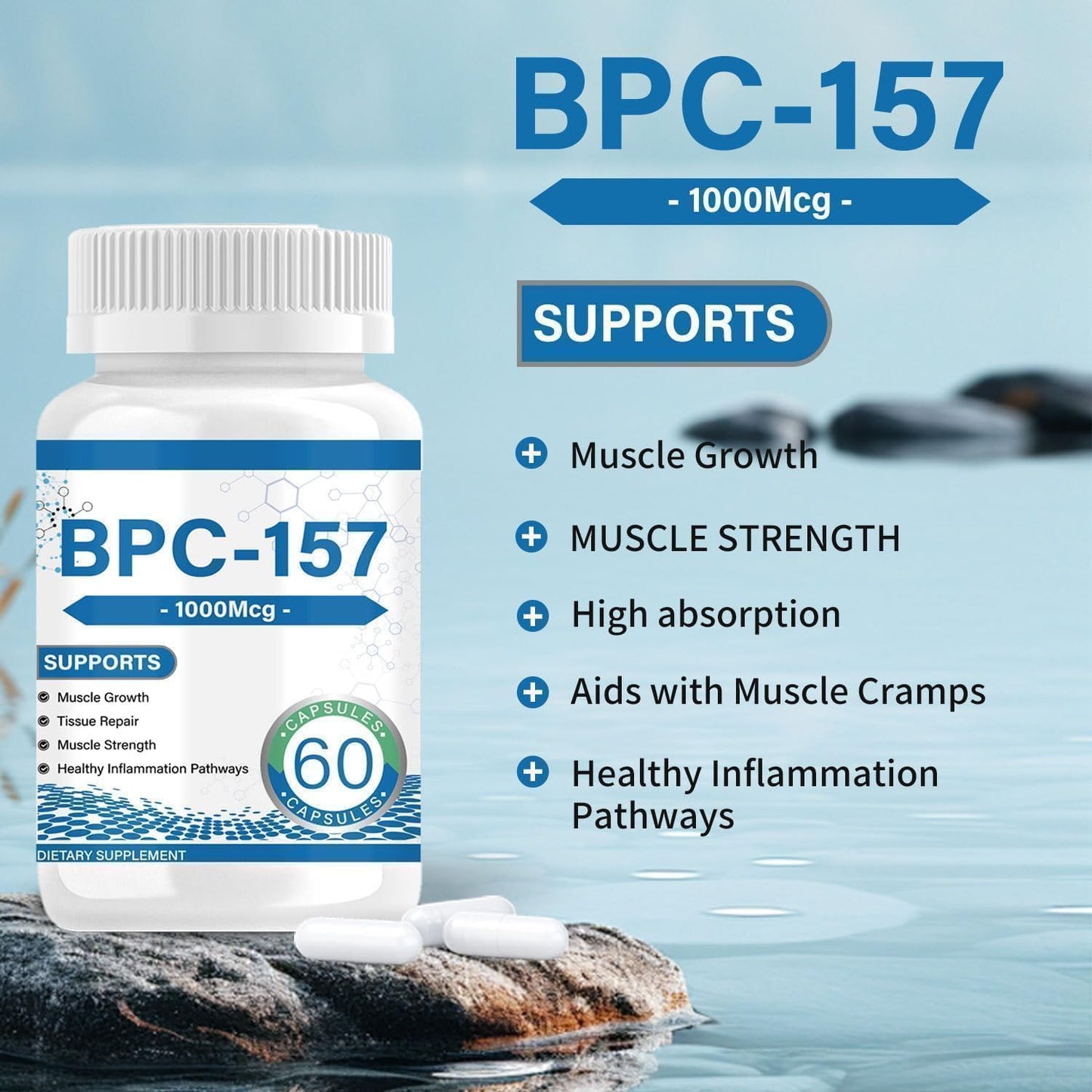 ZDSLASHES πππ 157 Peptide Capsules - 1000mcg for Muscle Recovery, Third-Party Tested, 60 Capsules