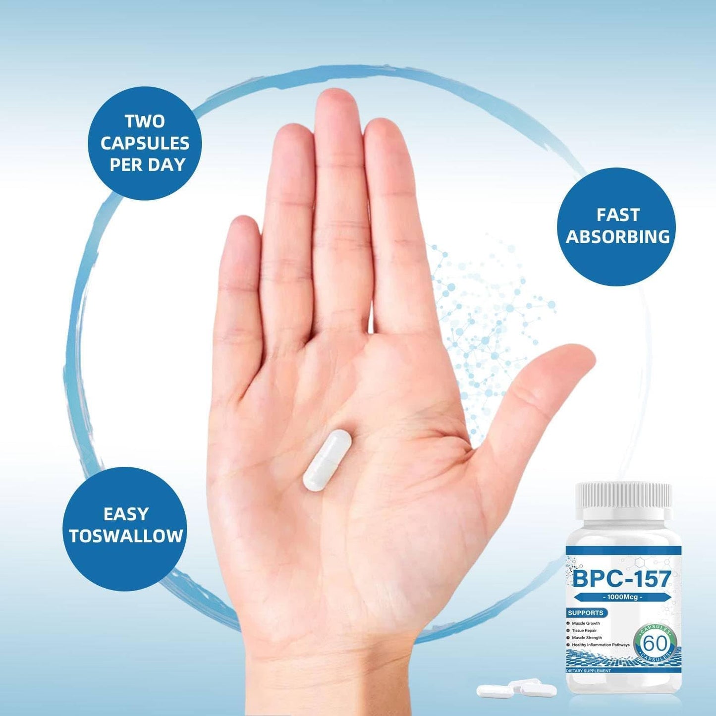 ZDSLASHES πππ 157 Peptide Capsules - 1000mcg for Muscle Recovery, Third-Party Tested, 60 Capsules