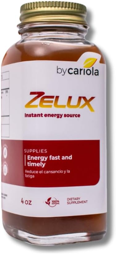Zelux Supplement for Men - Natural Energy Booster with Damiana, Tribulus, Ginkgo, Maca - Enhance Stamina and Endurance - 4 oz Bottle