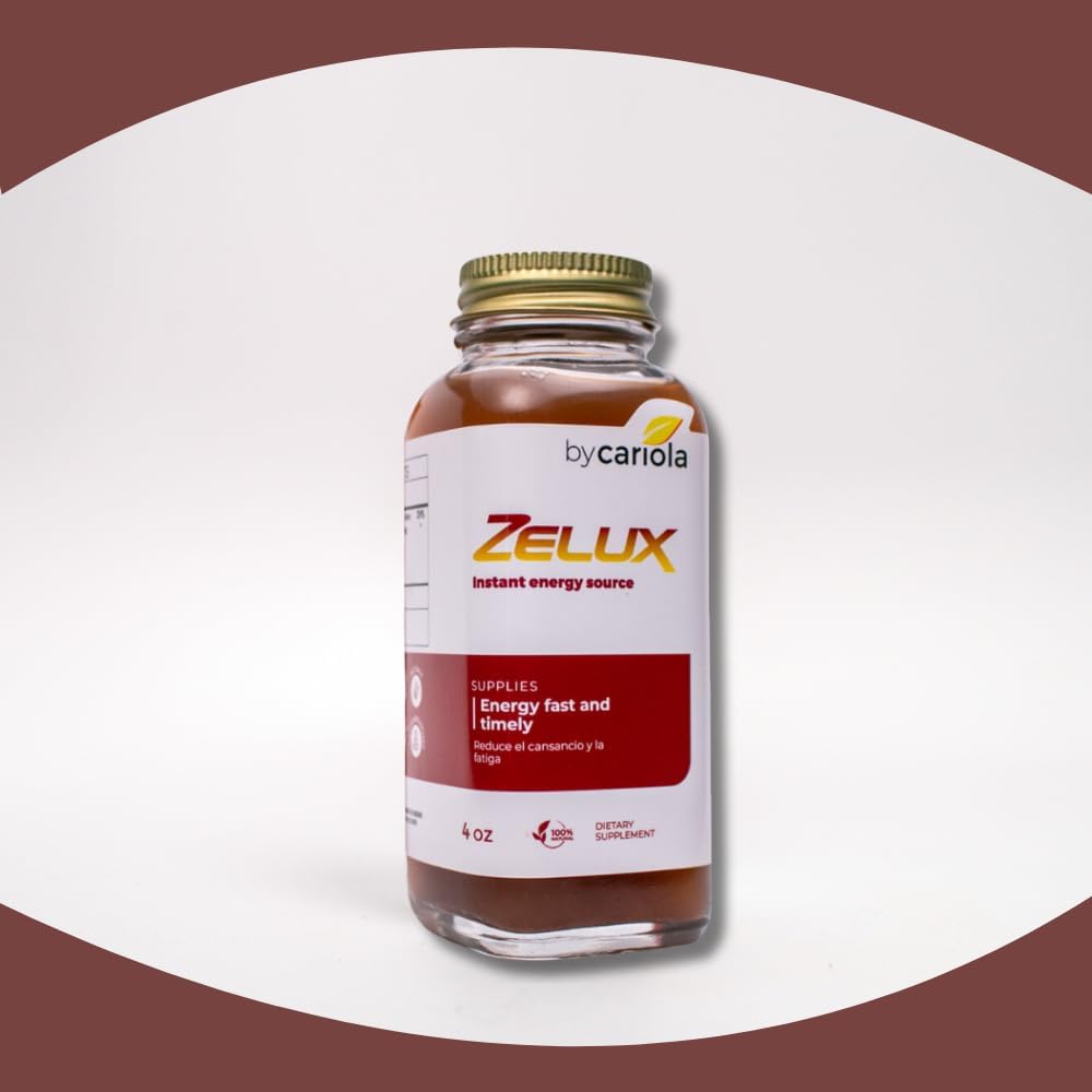 Zelux Supplement for Men - Natural Energy Booster with Damiana, Tribulus, Ginkgo, Maca - Enhance Stamina and Endurance - 4 oz Bottle