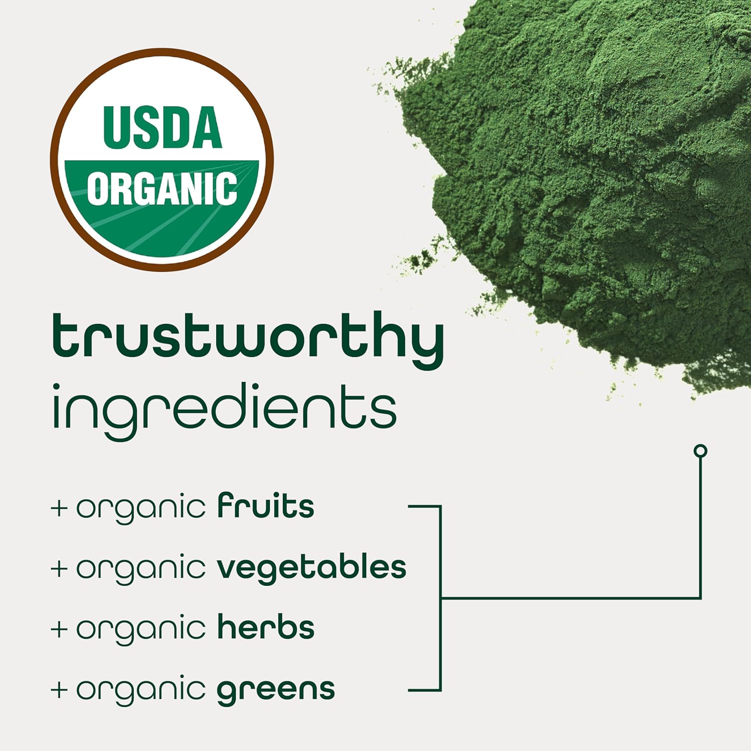 Zena Fit Organic Super Greens Powder with 70+ Superfoods, Antioxidants, Pre & Probiotics, Mango Flavor - 30 Packets