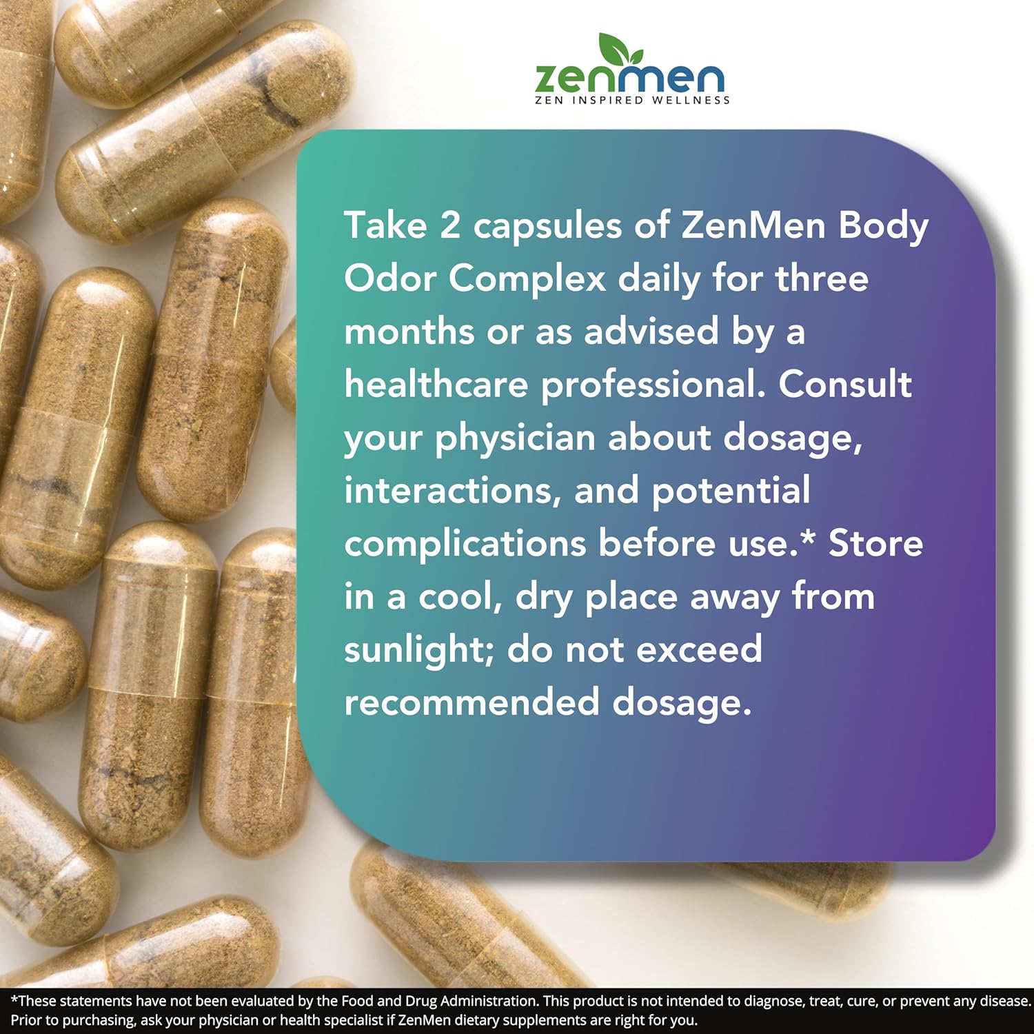 Zenmen Body Odor Supplement and Garlic Tincture Bundle for Overall Wellness