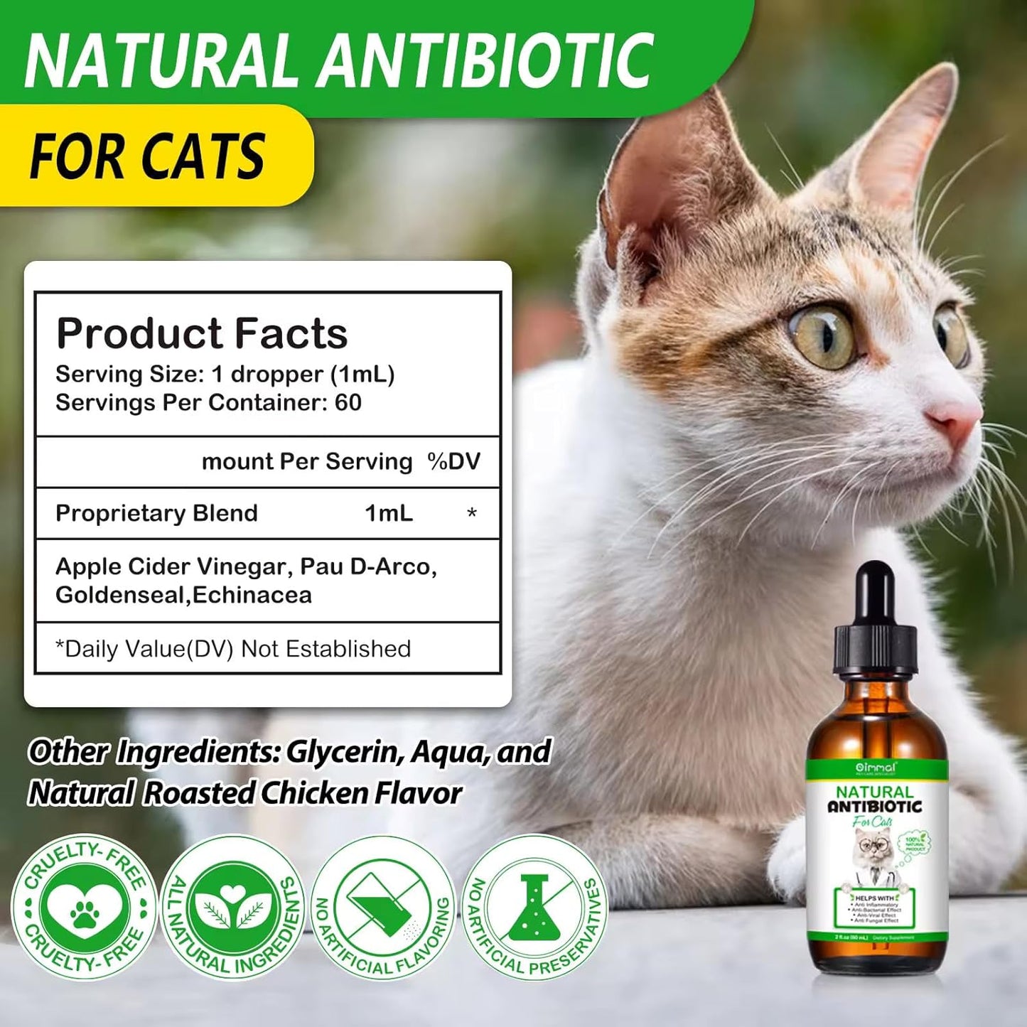 Zenpaws Pet Antibiotic: Natural Healing Aid for Cats- Skin Repair for Wounds, Sores, and Abrasions, Itch Relief