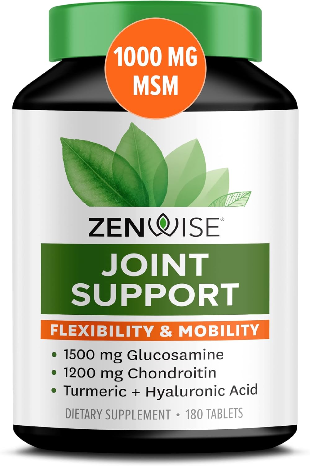 Zenwise Health Energy and Mobility Boost Bundle with Joint Support and Green Tea Extract - Includes MSM, Glucosamine, and Chondroitin for Extra Strength Relief - Enhanced with Vitamin C for Immune and Metabolism Support
