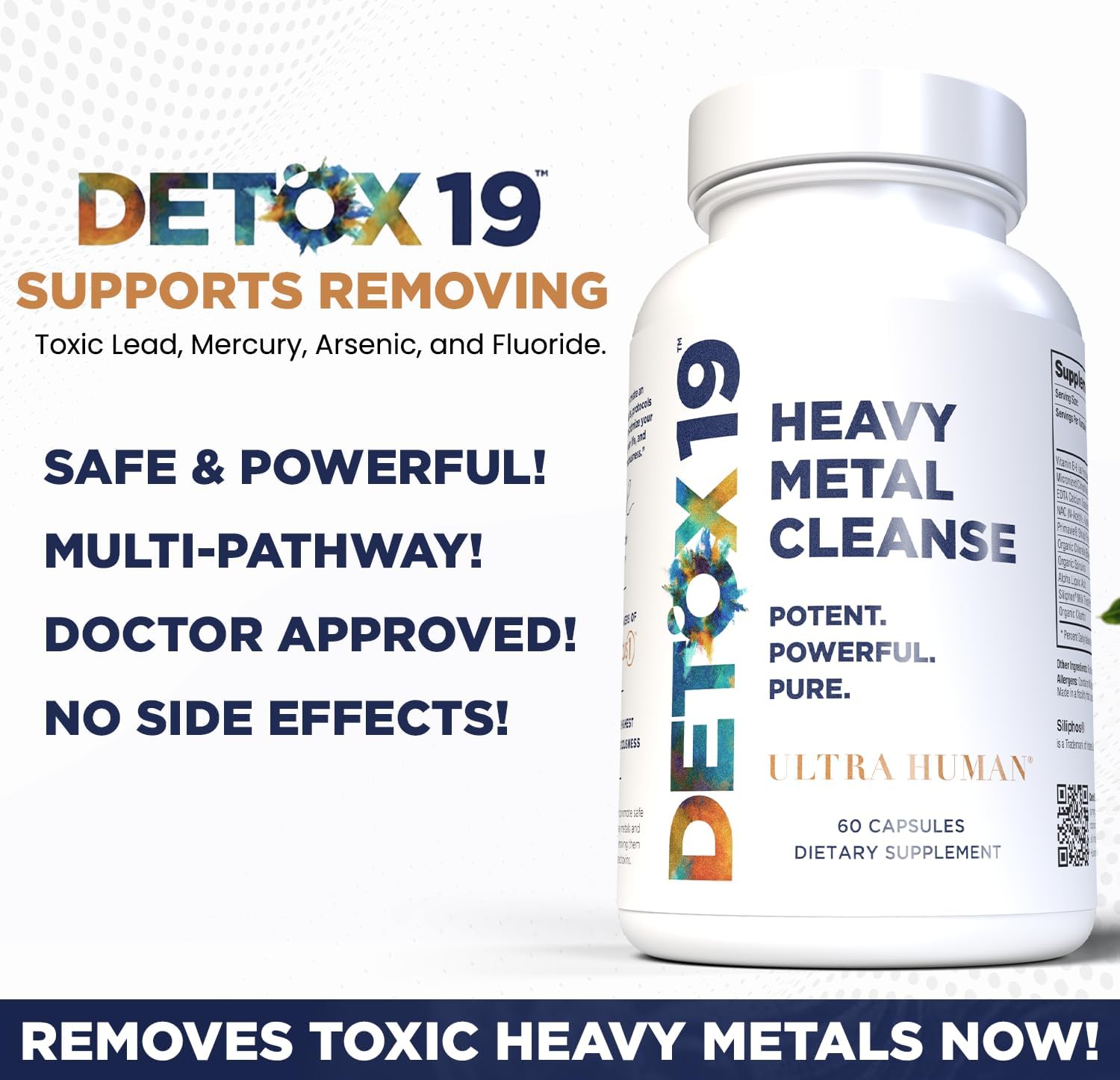 Zeolite Detox Capsules - Heavy Metal Cleanse, Natural Energy Booster, Supports Immune System and Daily Detox, Alkaline Formula for Max Absorption (60 Capsules)