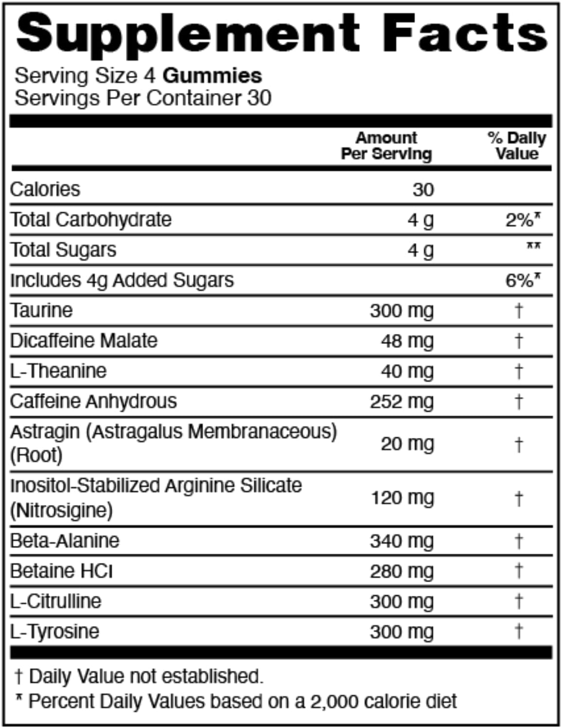 Zesty Orange Pre-Workout Gummies for Men and Women - 120 Gummies, 75-300mg Caffeine, Low Sugar, Vegan Energy Boost