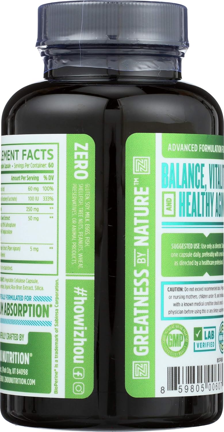 ZHOU NUTRITION Dim Active 60 Count Dietary Supplement