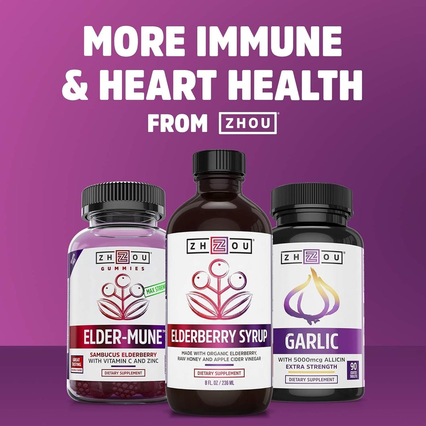 Zhou Resveratrol Supplement | Supports Healthy Aging, Immune System & Heart Health | Antioxidant Benefits | 30 Servings, 60 Veg Caps