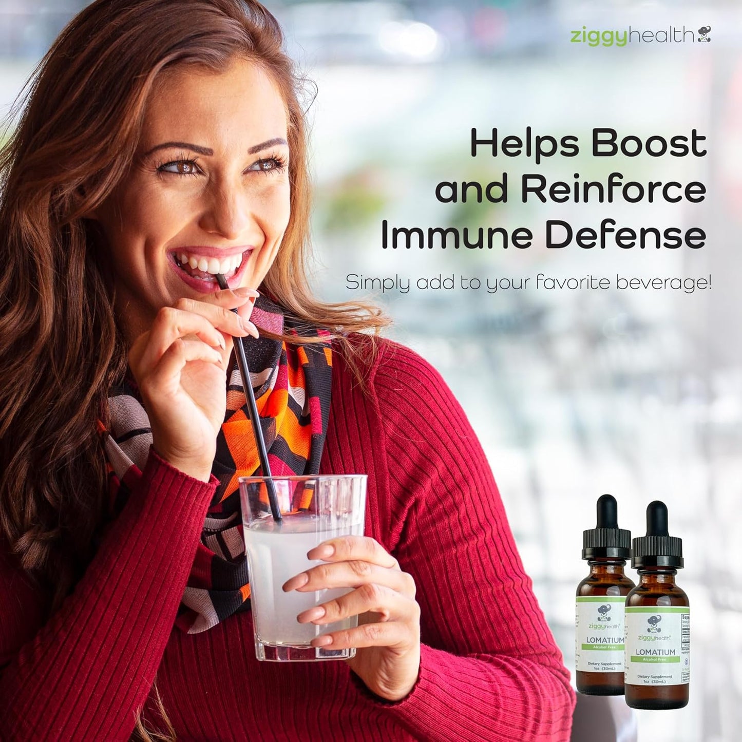 Ziggy Health Organic Lomatium Root Extract Drops - Alcohol-Free Liquid Tincture for Immune & Lung Support - Gluten-Free Herbal Supplement - 1oz