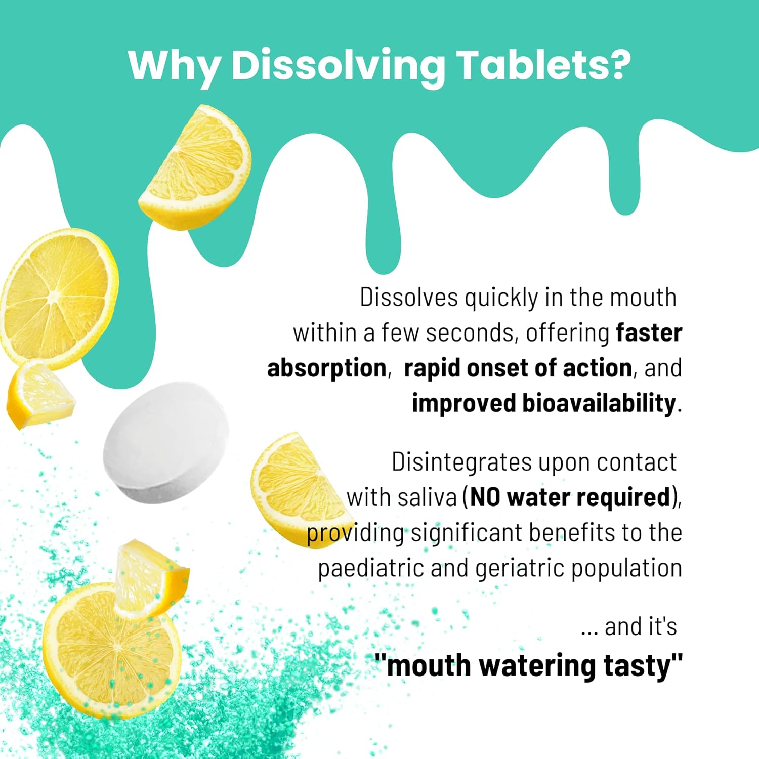 Zinc 25mg Dietary Supplement for Immune Support, Hair, Nails, Metabolism - Lemon Flavor, 60 Quick Dissolving Tablets