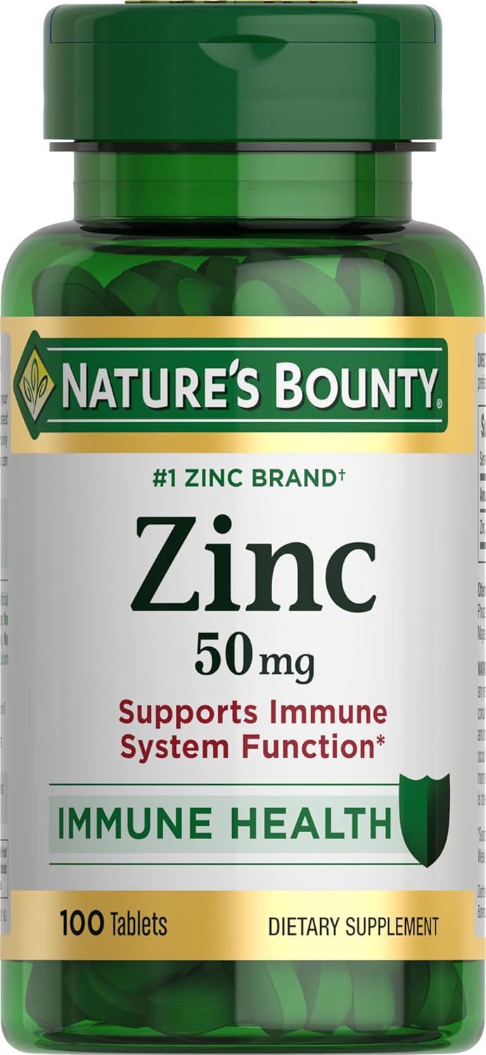 Zinc 50mg Caplets - Immune System Support Dietary Supplement - 100 Count