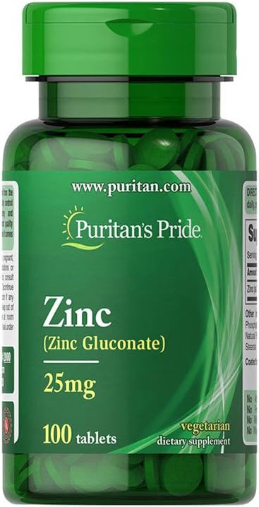 Zinc Chelate 25 mg 100 Tablets by Puritan's Pride - High Quality Supplement for Immune Support and Overall Health
