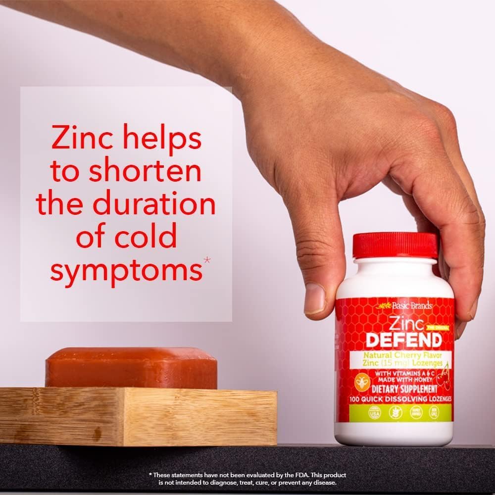 Zinc Cherry Defend Lozenges - 200 Count - Natural Cherry Flavor - Immune Support, Cold Relief - Non-GMO Zinc Acetate & Vitamin C - 2-Pack