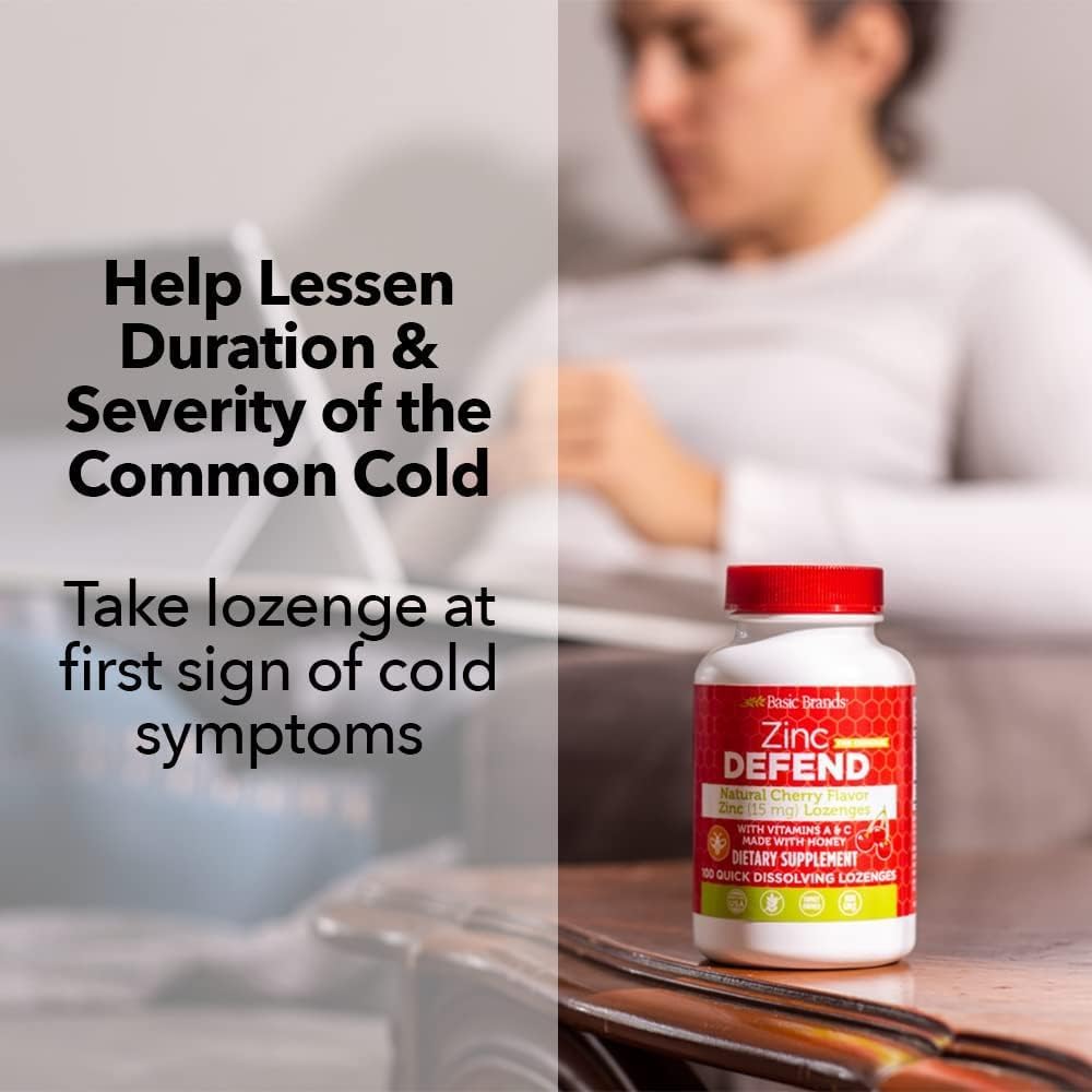 Zinc Cherry Defend Lozenges - 200 Count - Natural Cherry Flavor - Immune Support, Cold Relief - Non-GMO Zinc Acetate & Vitamin C - 2-Pack